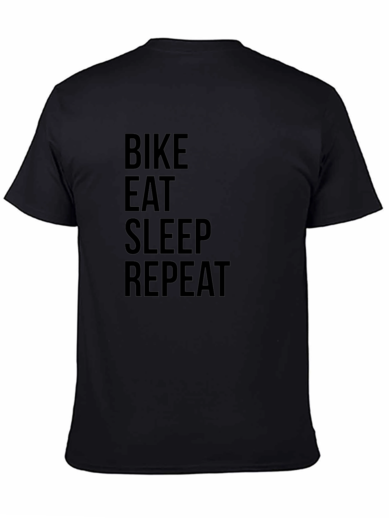 Bike Eat Sleep Repeat Black Graphic Tee
