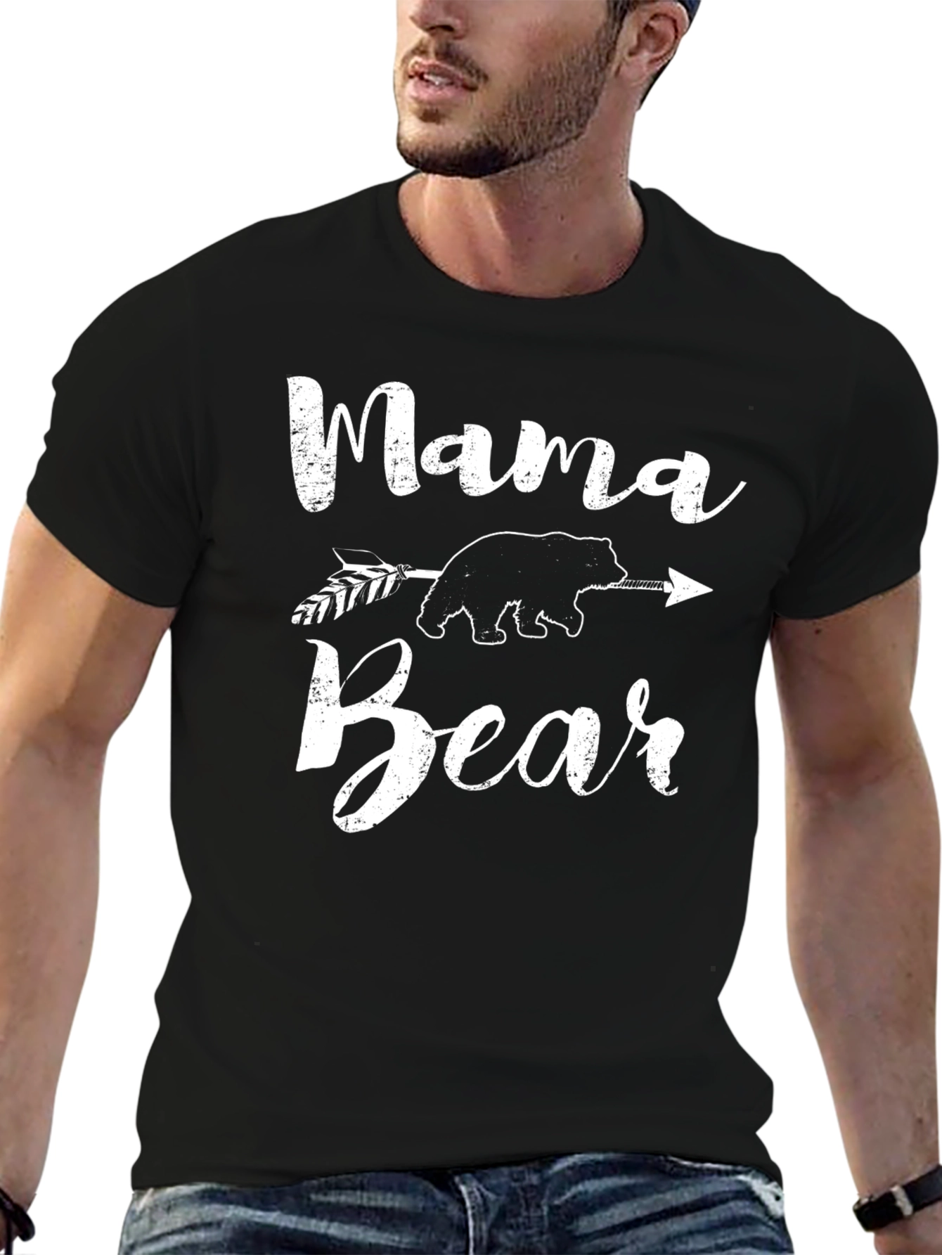 Mama Bear Graphic Tee - Black Casual T-Shirt
