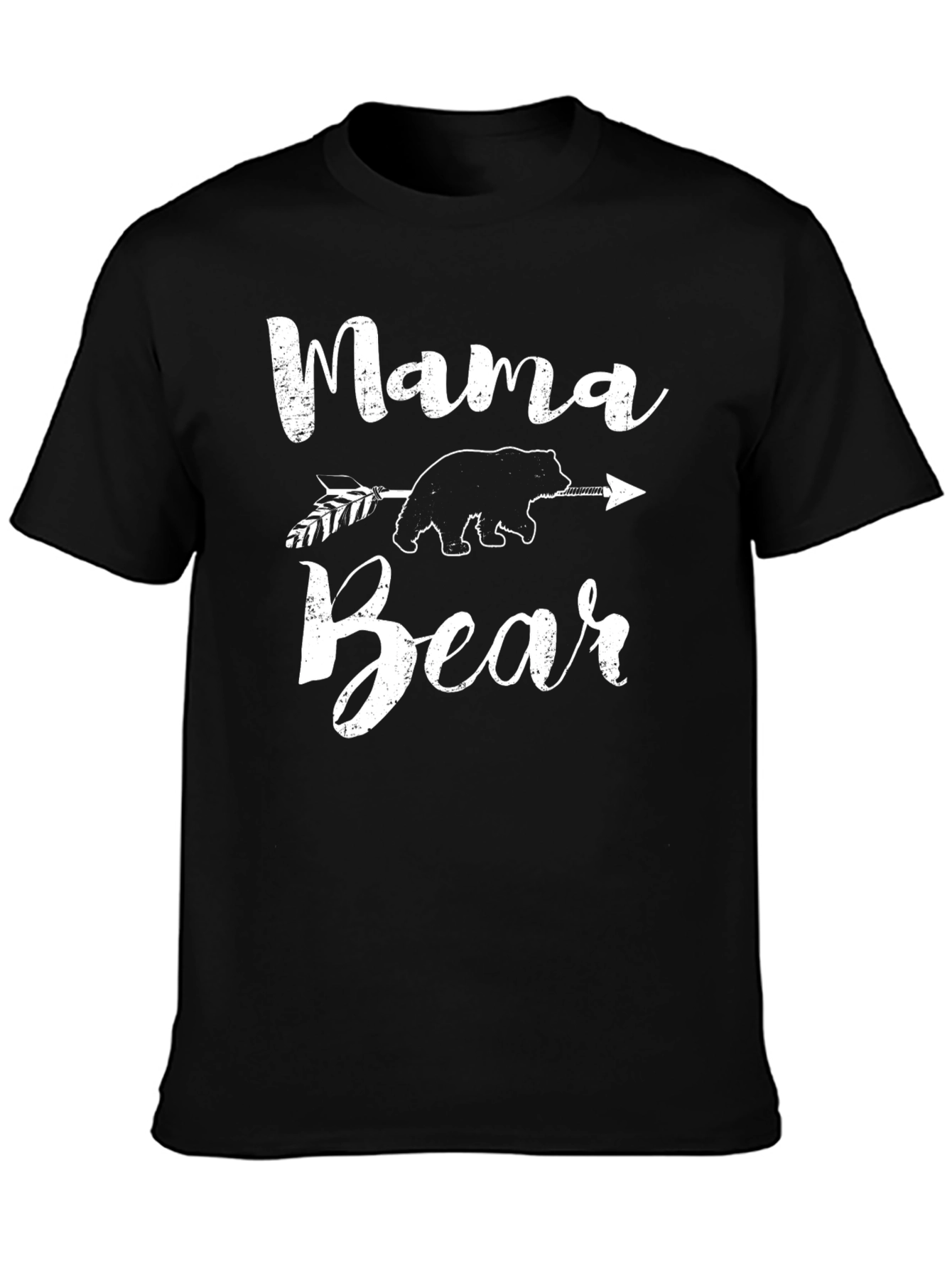 Mama Bear Graphic Tee - Black Casual T-Shirt