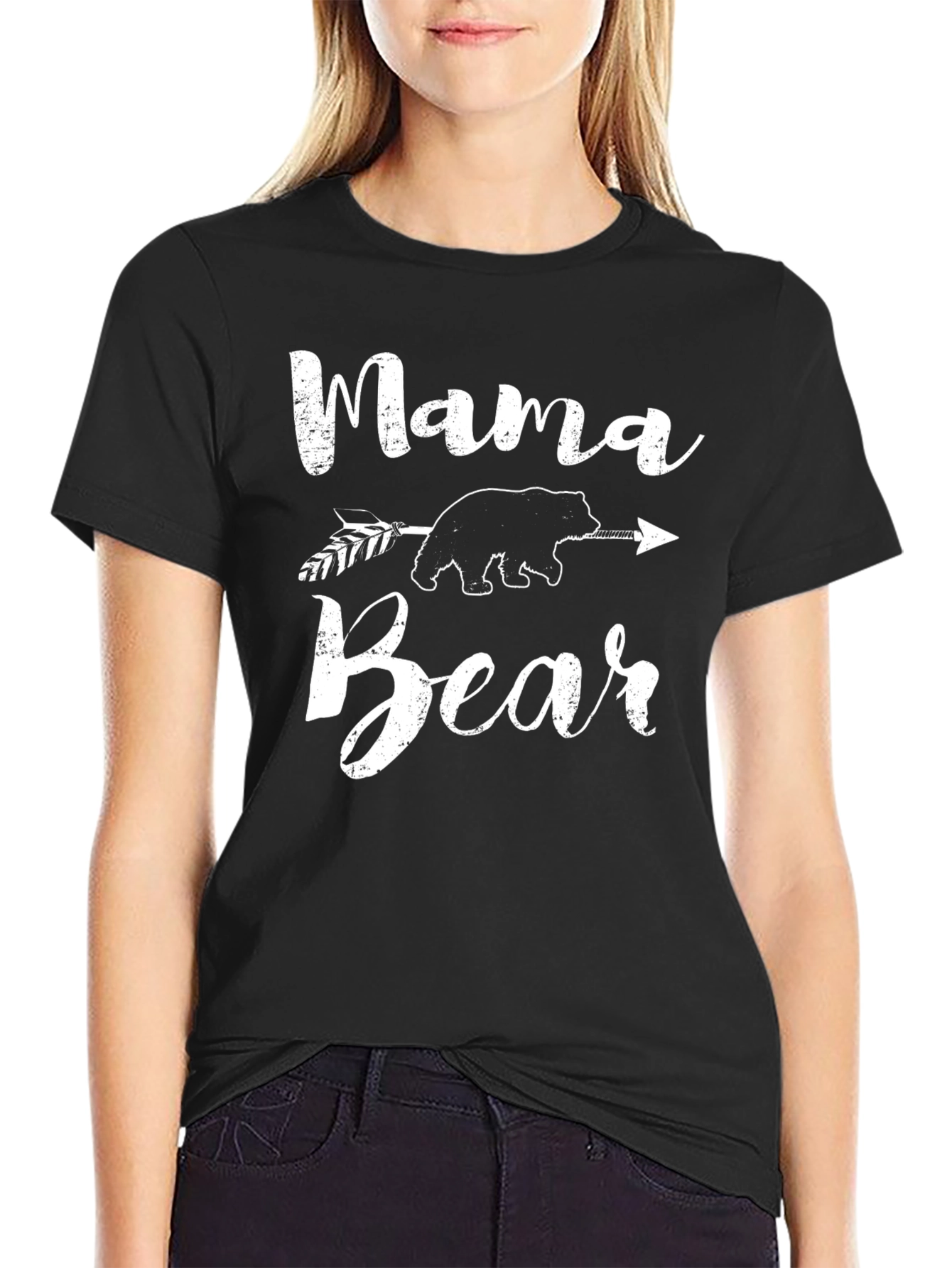 Mama Bear Graphic Tee - Black Casual T-Shirt