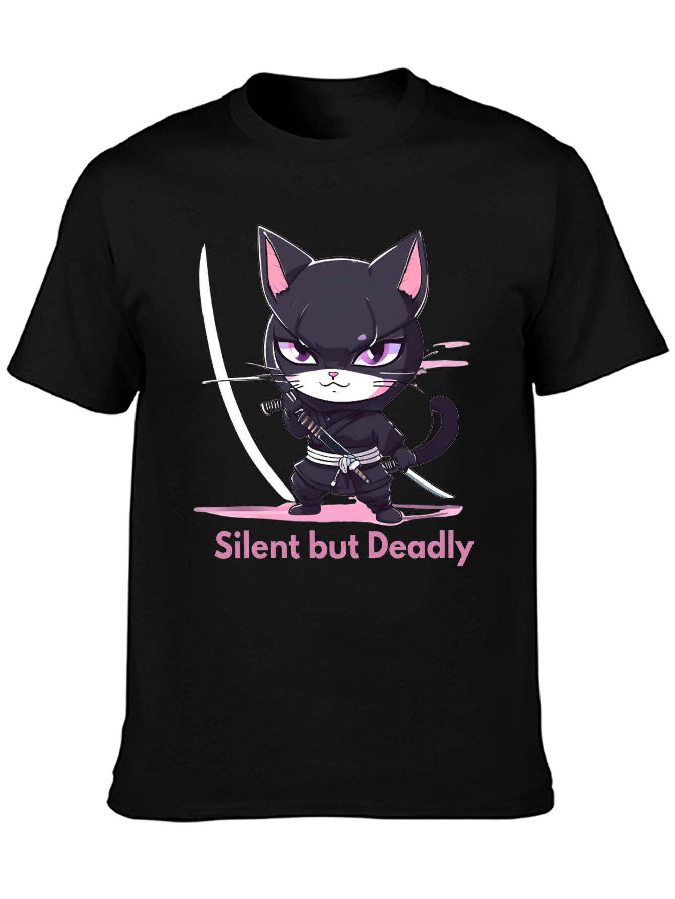 Ninja Cat T-Shirt - Silent But Deadly