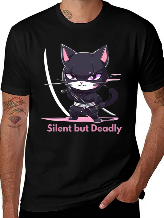 Ninja Cat T-Shirt - Silent But Deadly