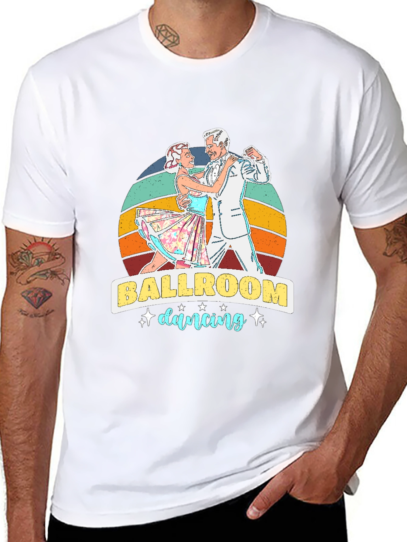 Ballroom Dancing Graphic Tee - Retro Style