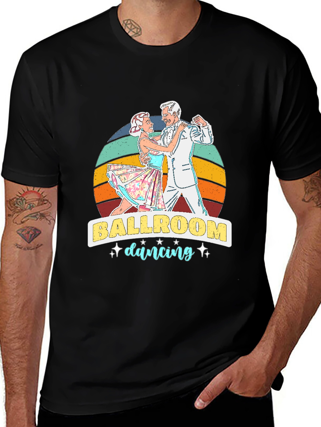 Ballroom Dancing Graphic Tee - Retro Style