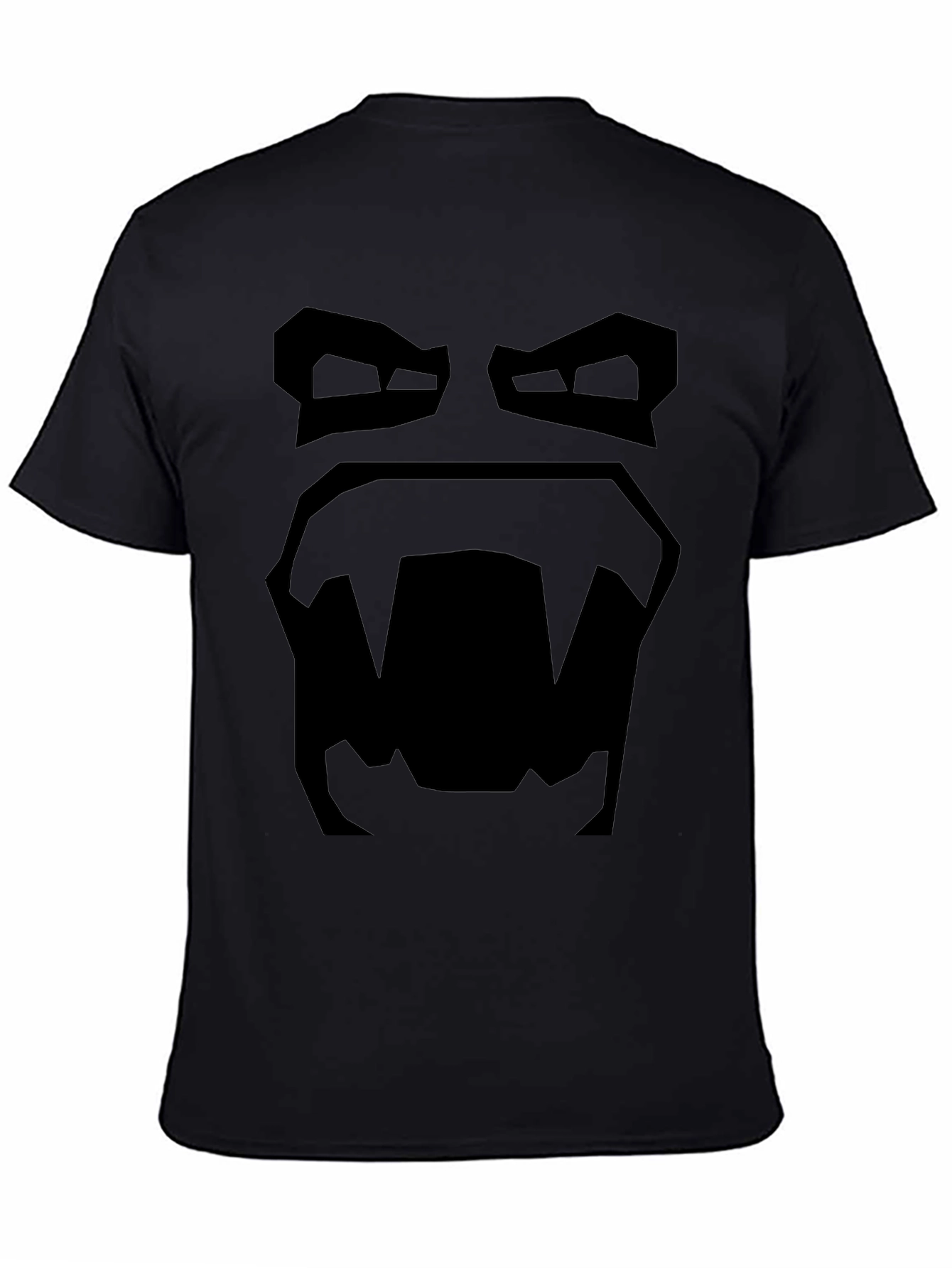 Mens Black Graphic Tee - Retro Monster Design