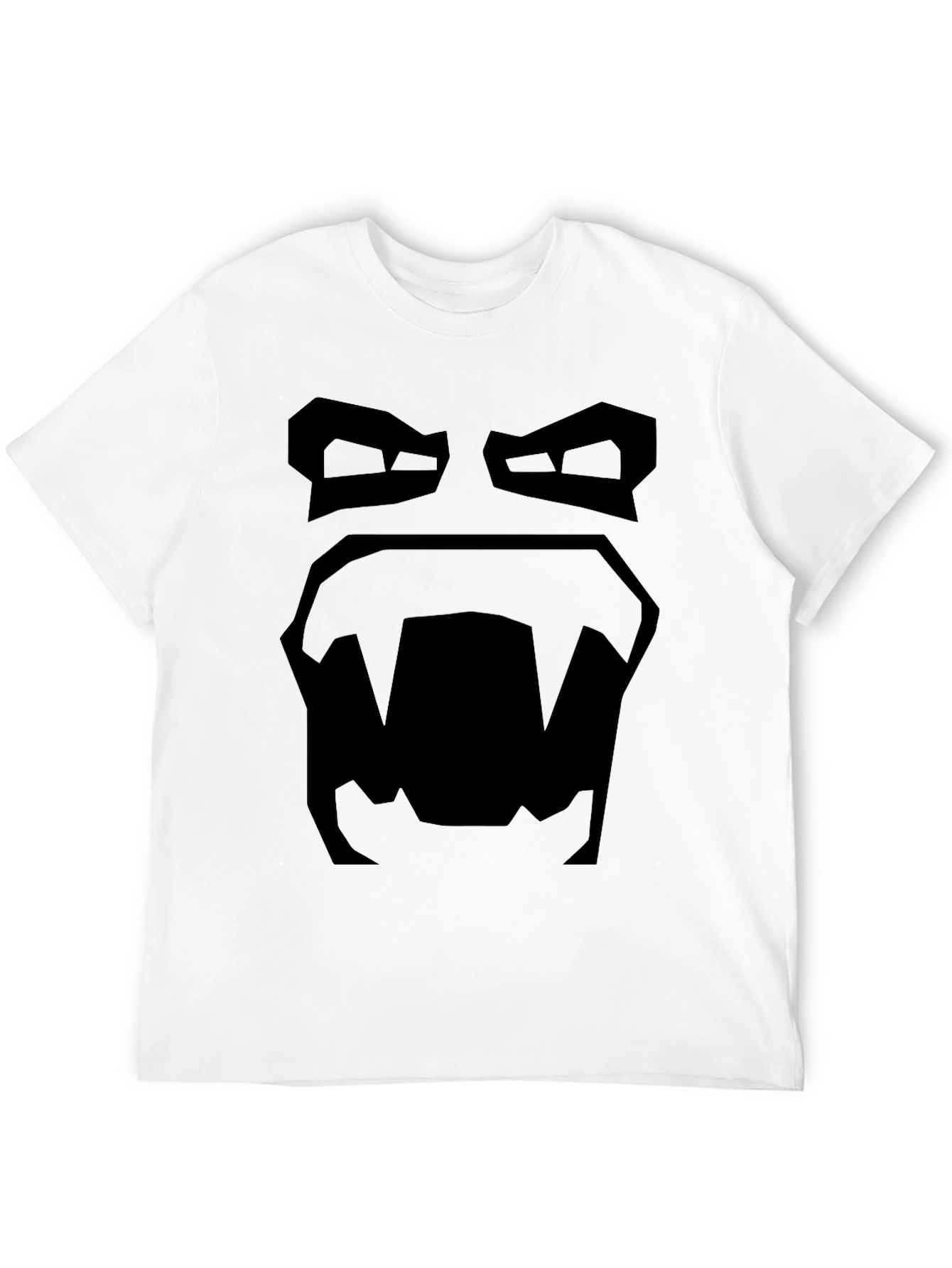 Mens Black Graphic Tee - Retro Monster Design