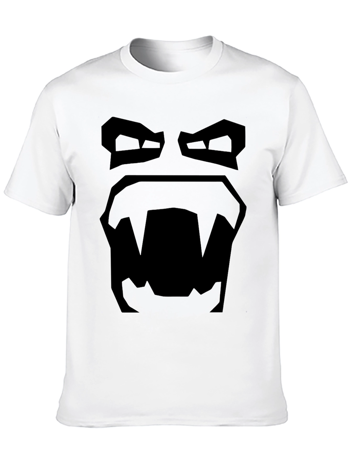 Mens Black Graphic Tee - Retro Monster Design