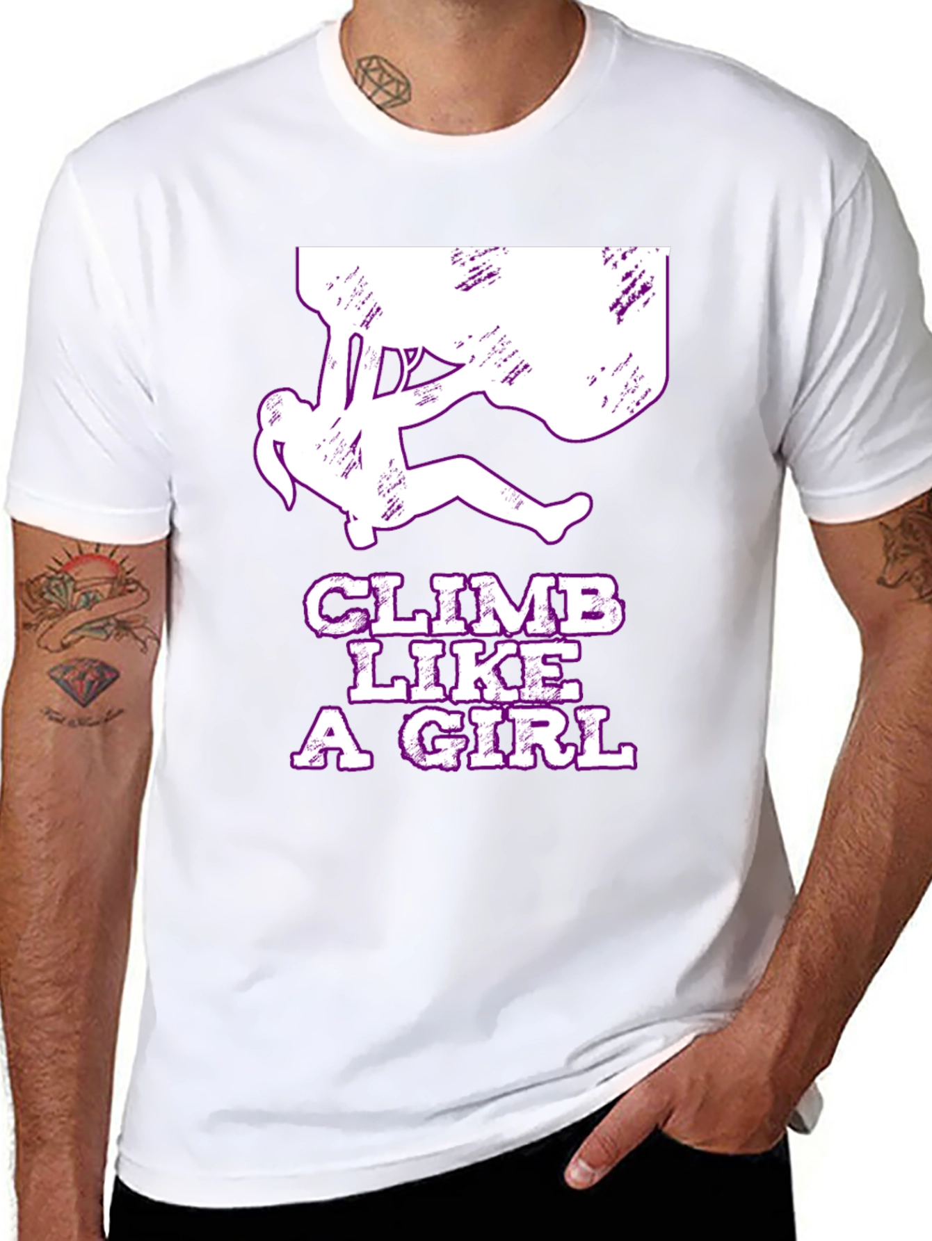 Climb Like A Girl Black T-Shirt
