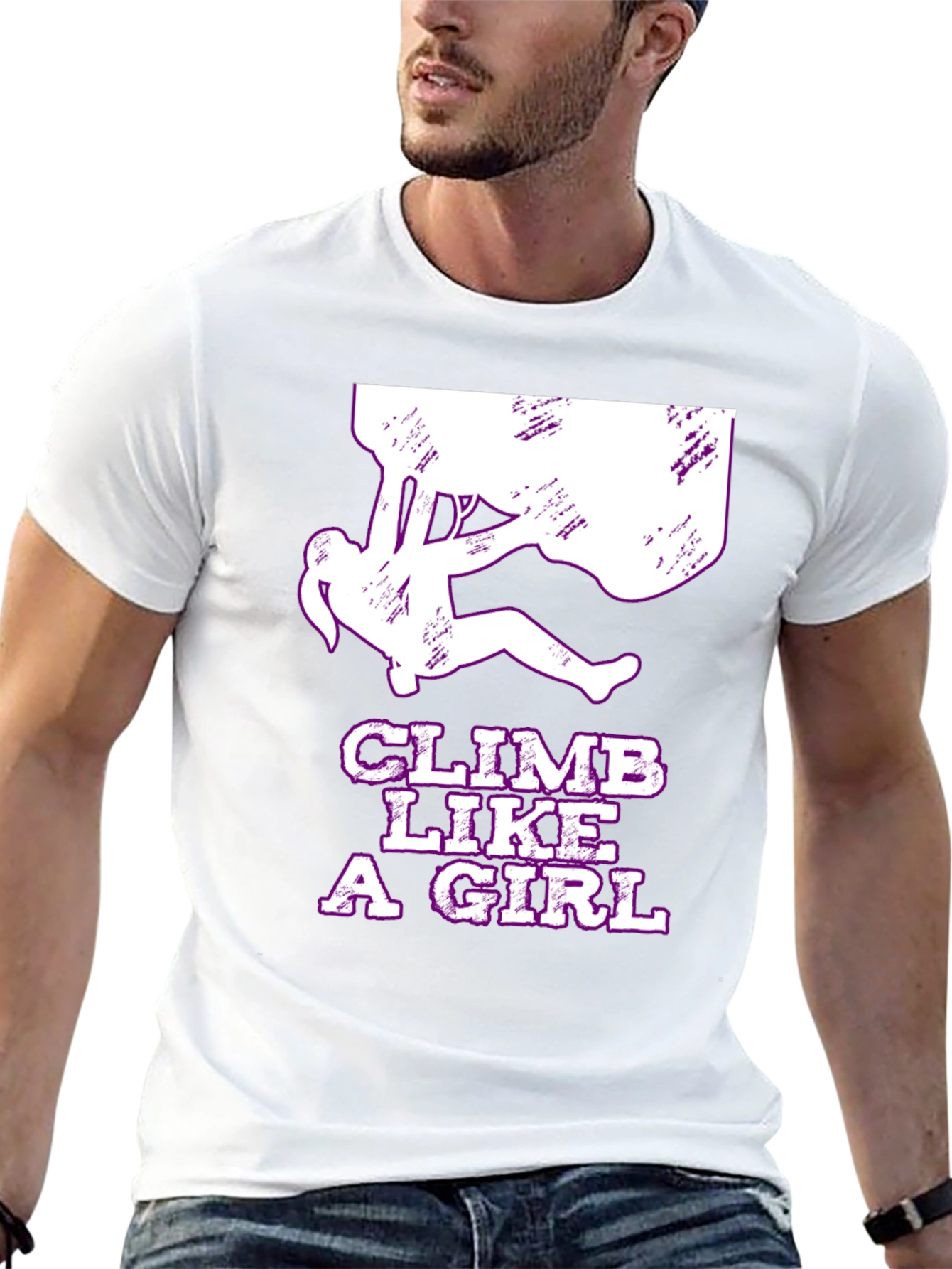 Climb Like A Girl Black T-Shirt