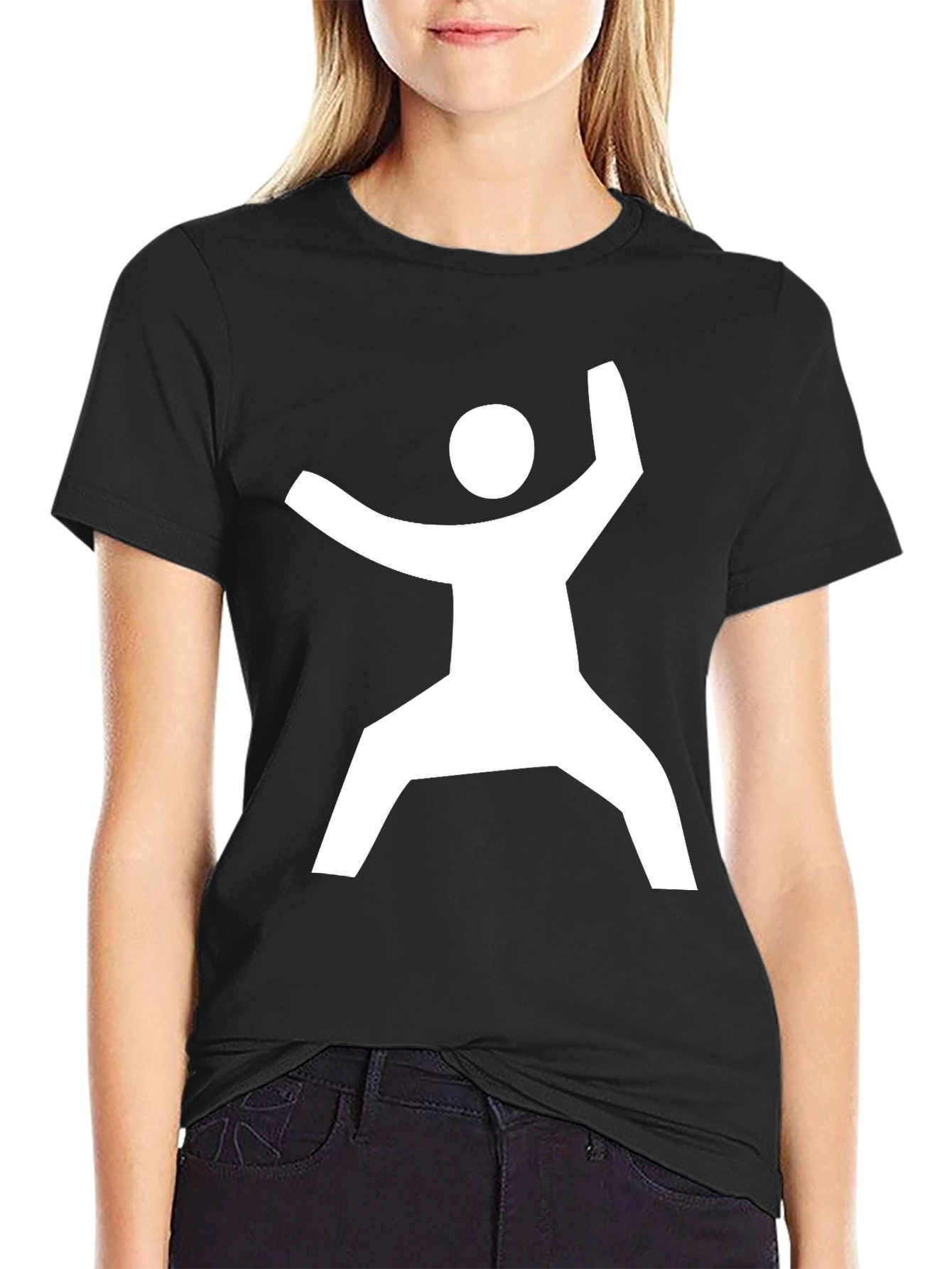 Modern Graphic Tee - Geometric Man Design