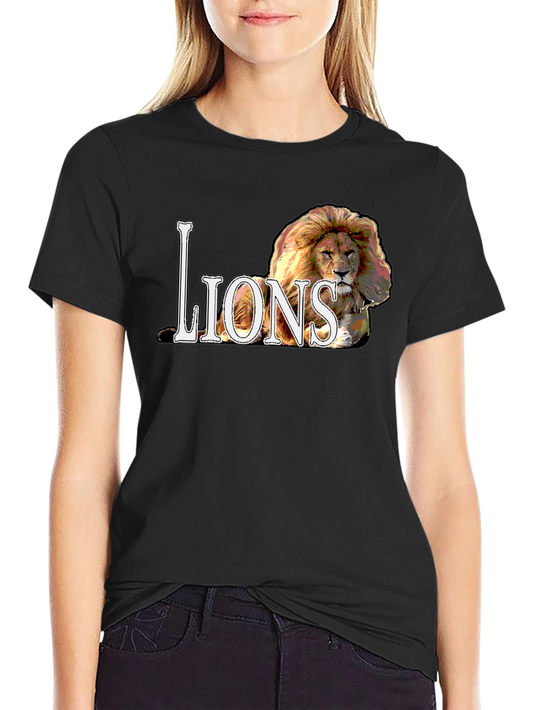 Lion Graphic T-Shirt - Mens Black Tee