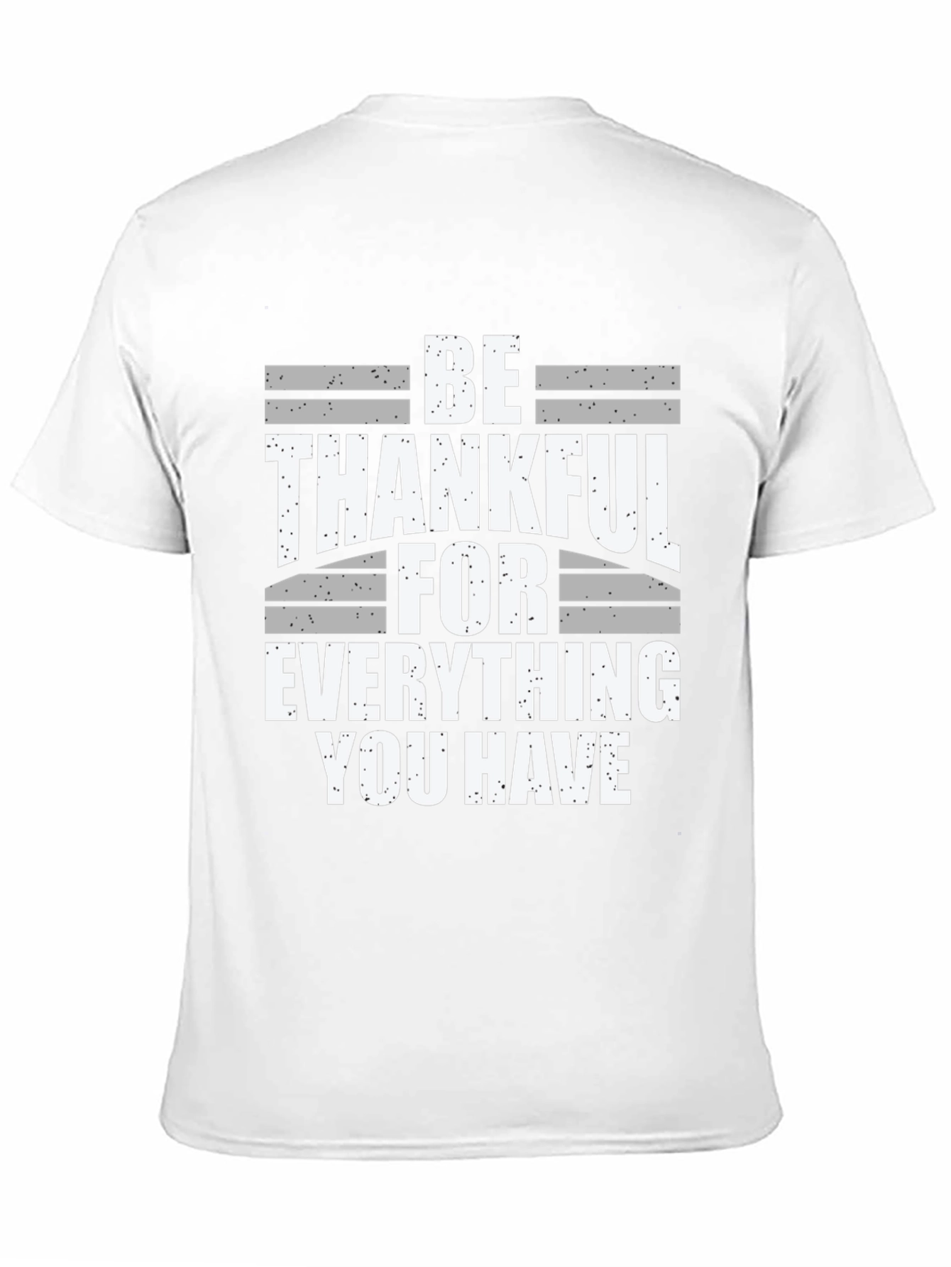 Be Thankful T-Shirt - Black Cotton Blend