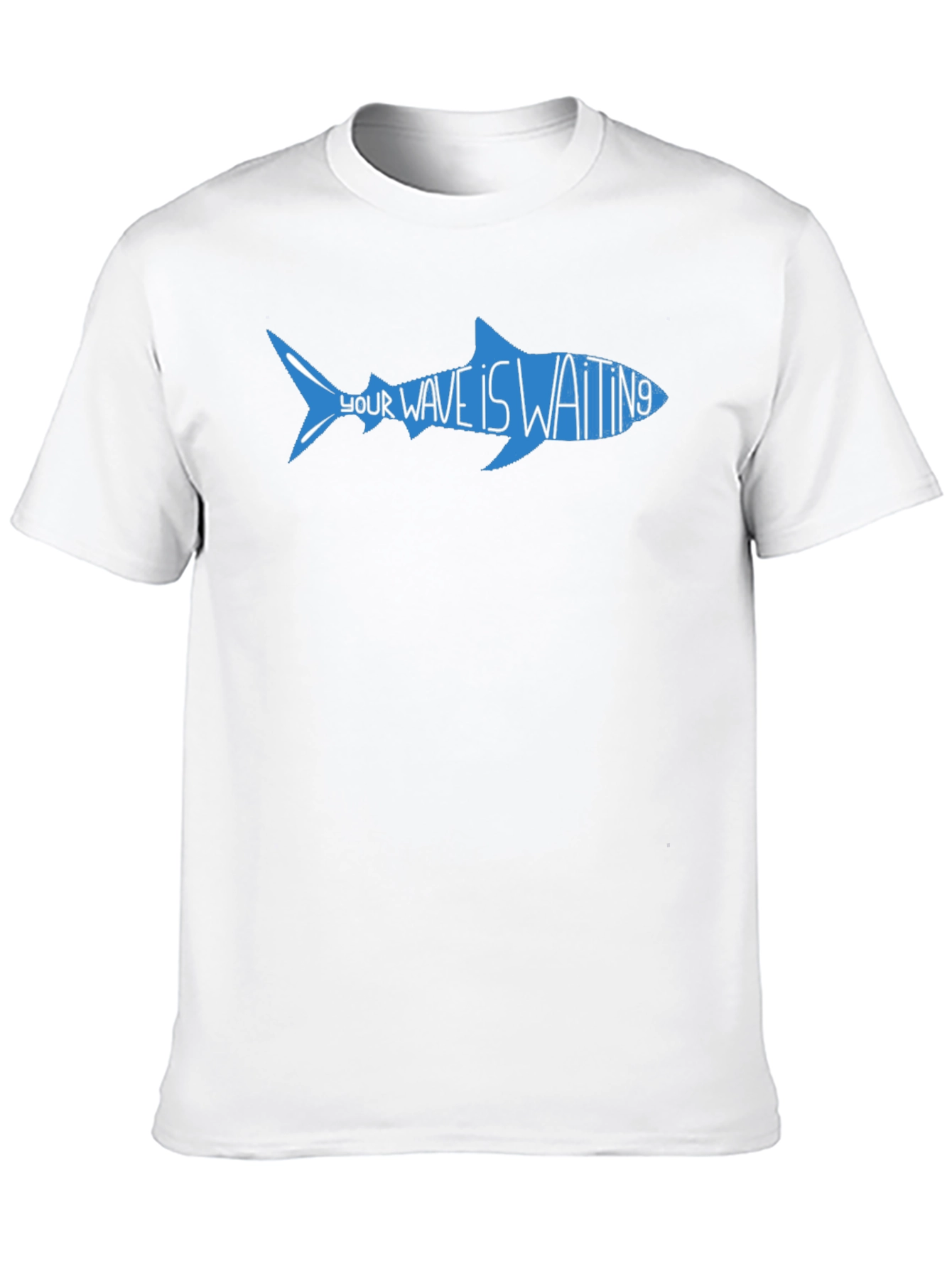 Your Wave Is Waiting Shark Graphic Tee - Black