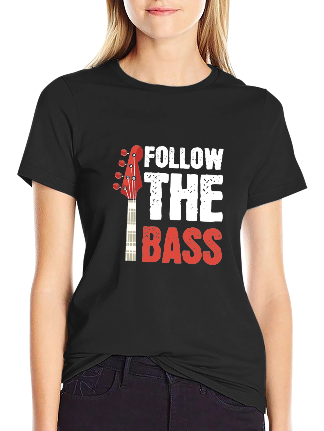 Follow the Bass Graphic T-Shirt - Black