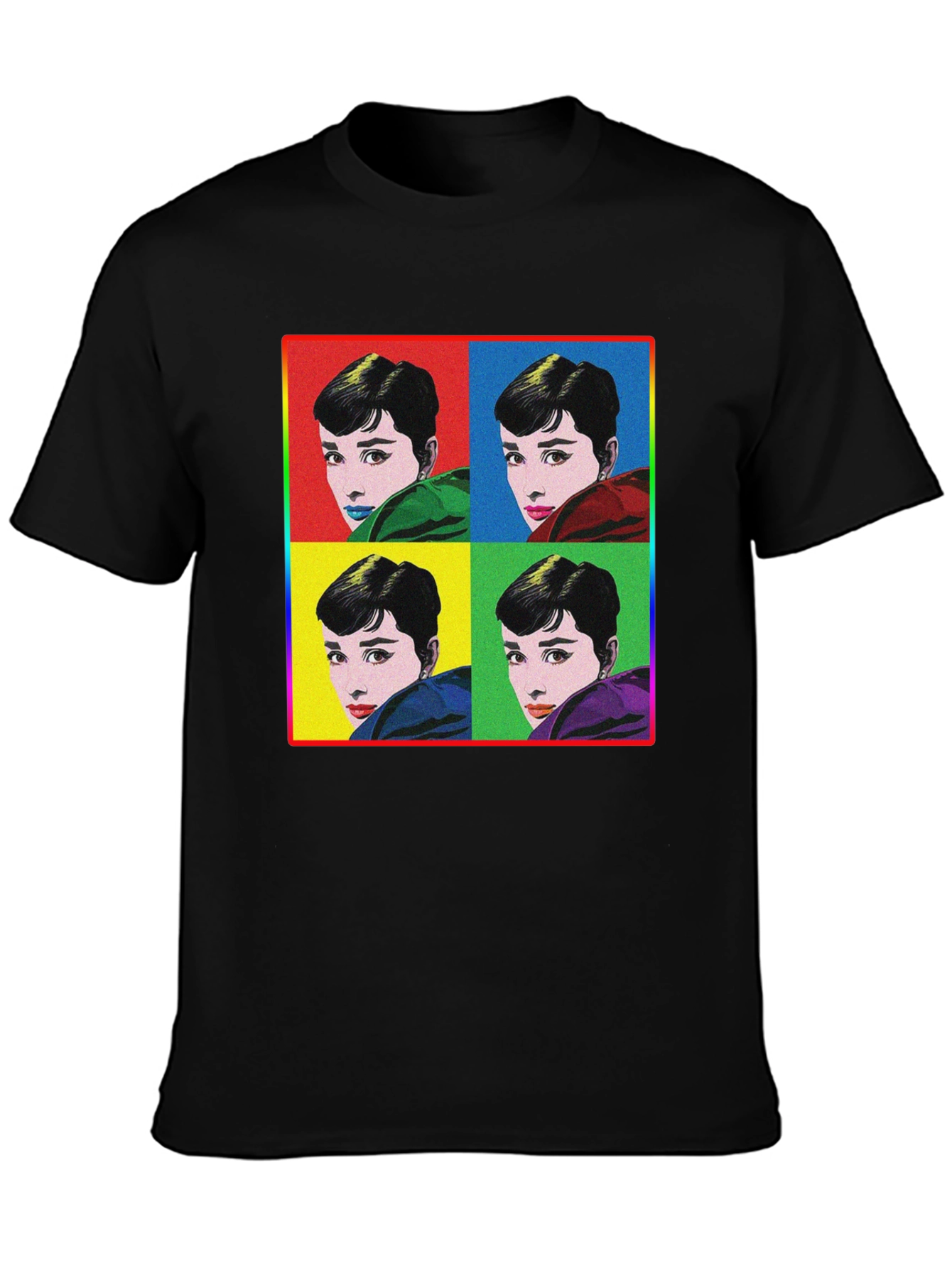 Audrey Hepburn Pop Art Graphic T-Shirt
