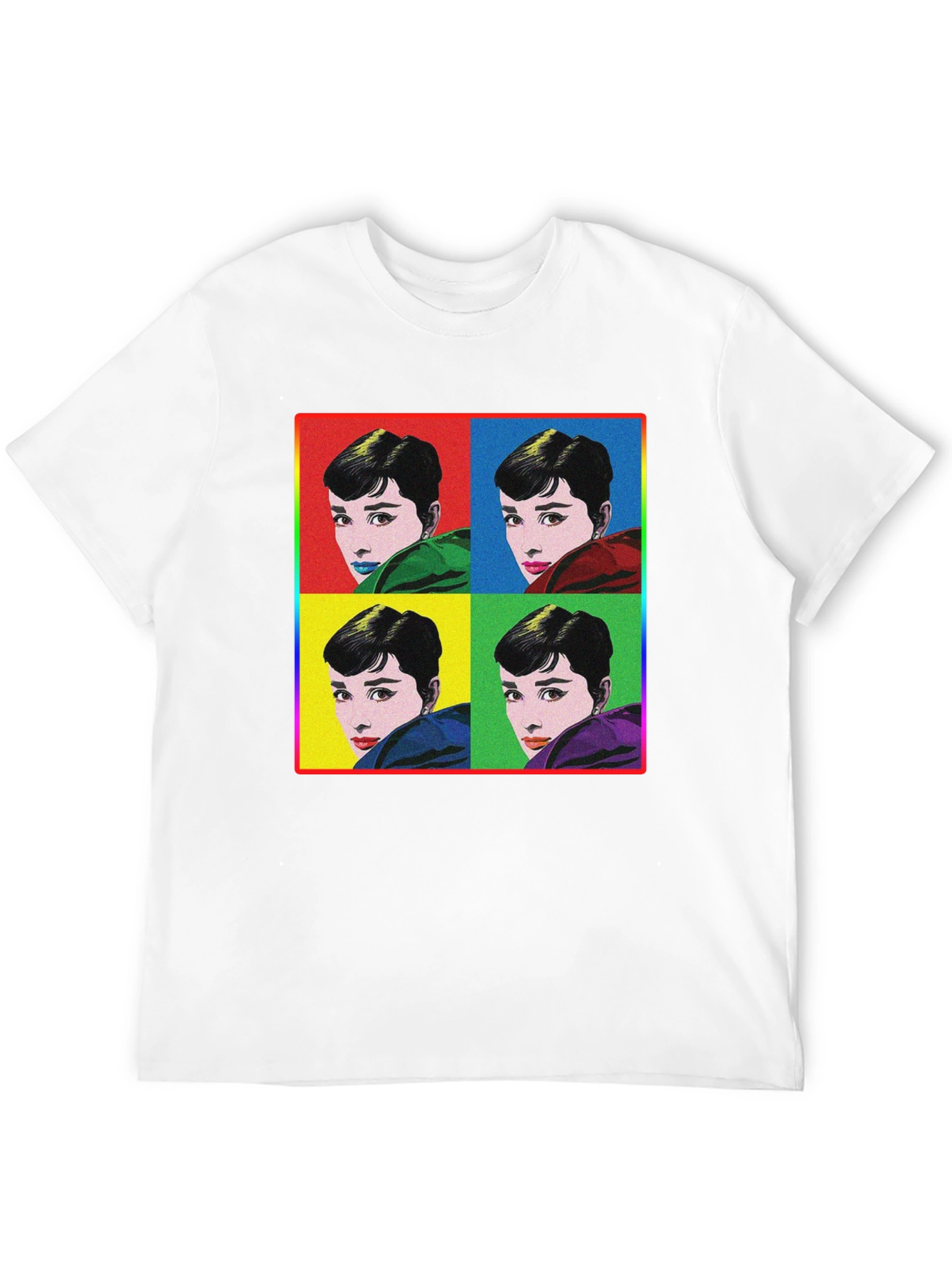 Audrey Hepburn Pop Art Graphic T-Shirt