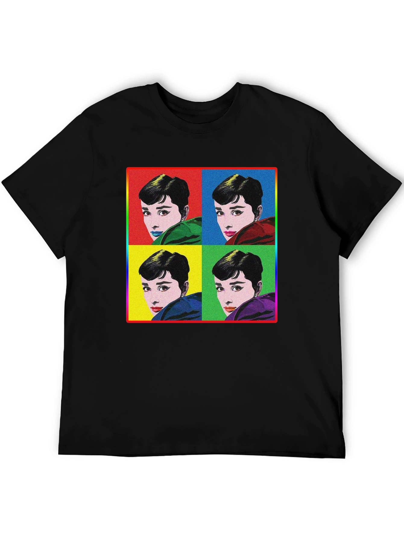 Audrey Hepburn Pop Art Graphic T-Shirt