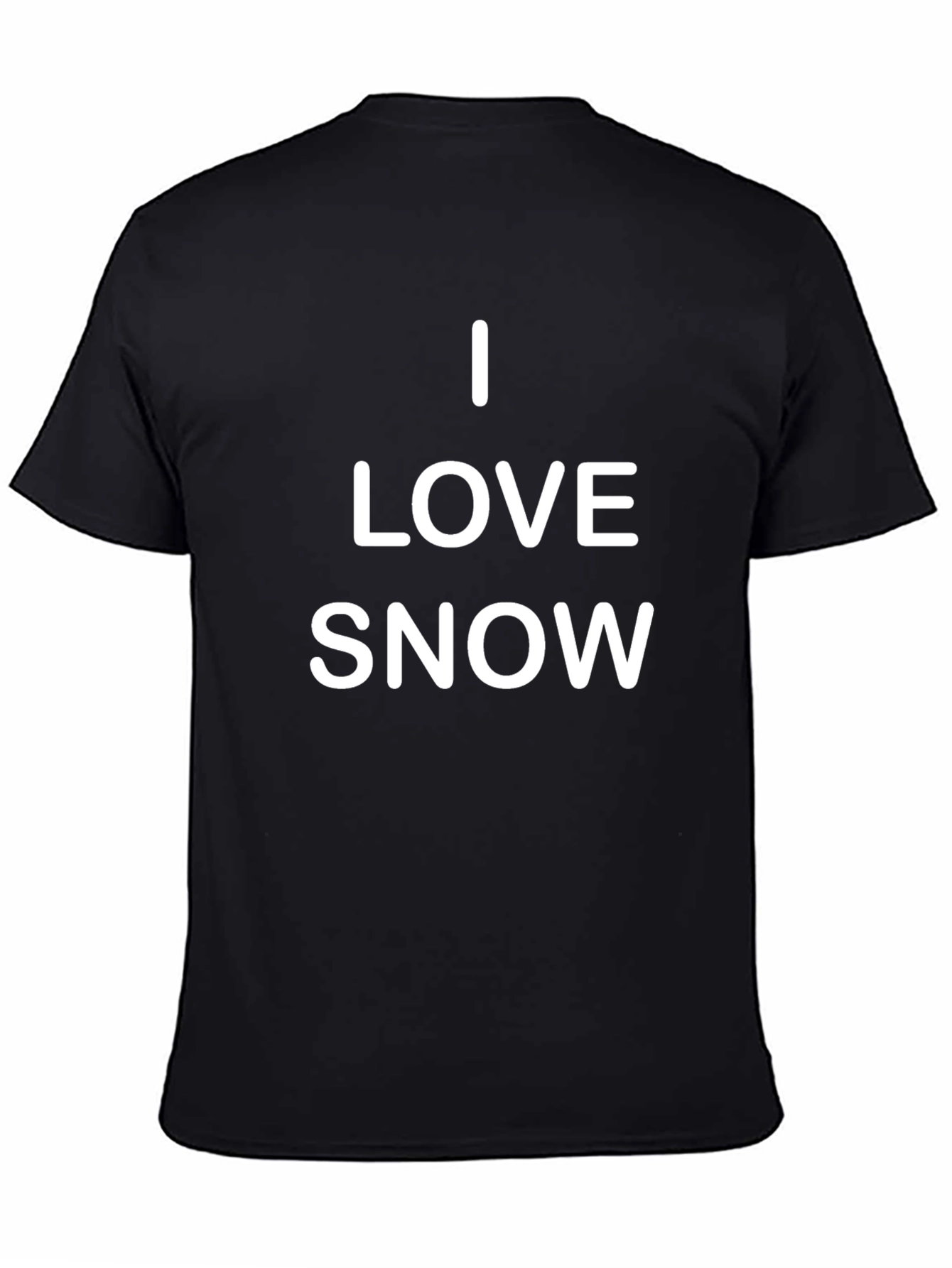I Love Snow T-Shirt - Black Cotton Tee