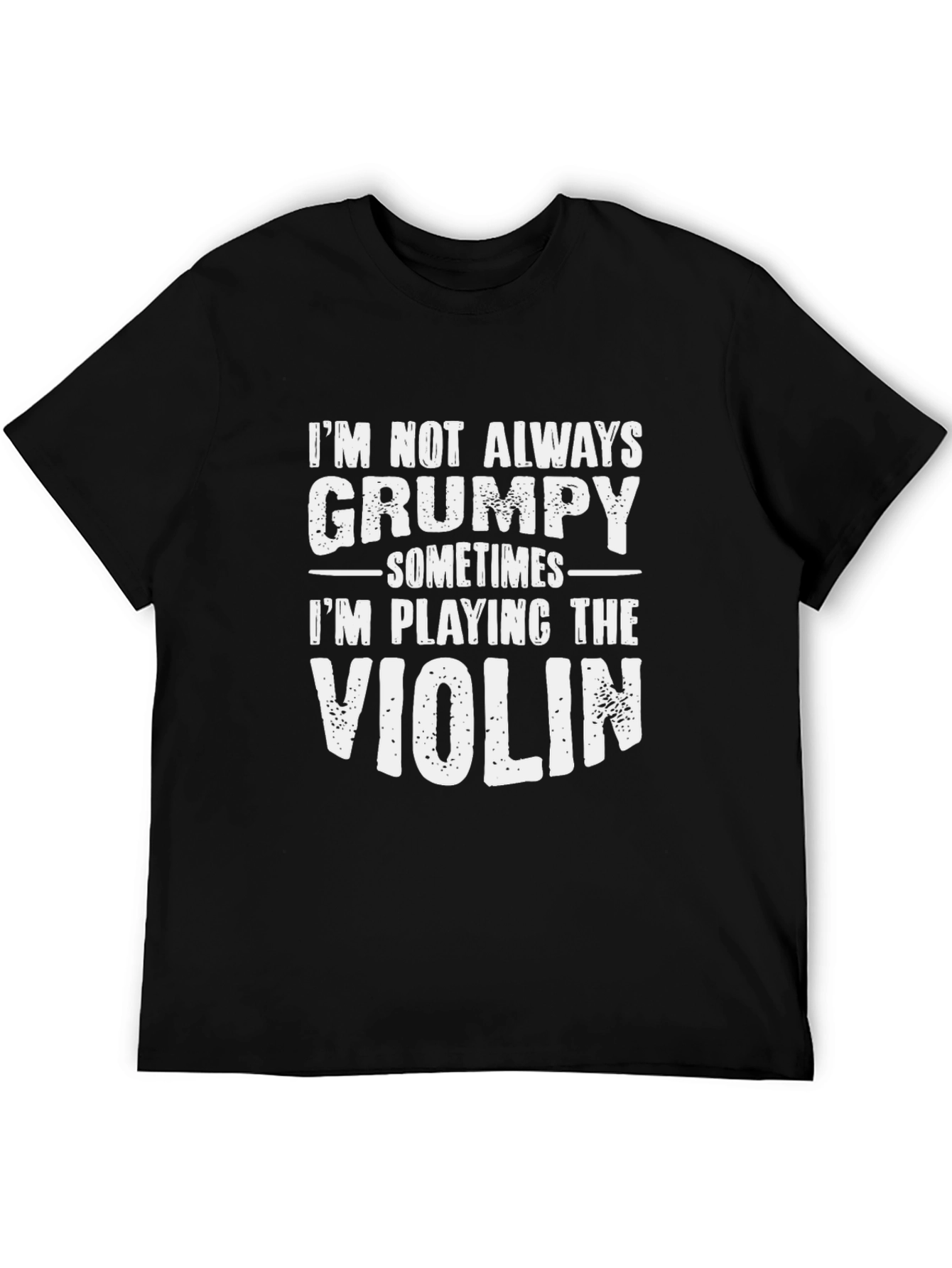 Grumpy Violinist Humor T-Shirt - Black