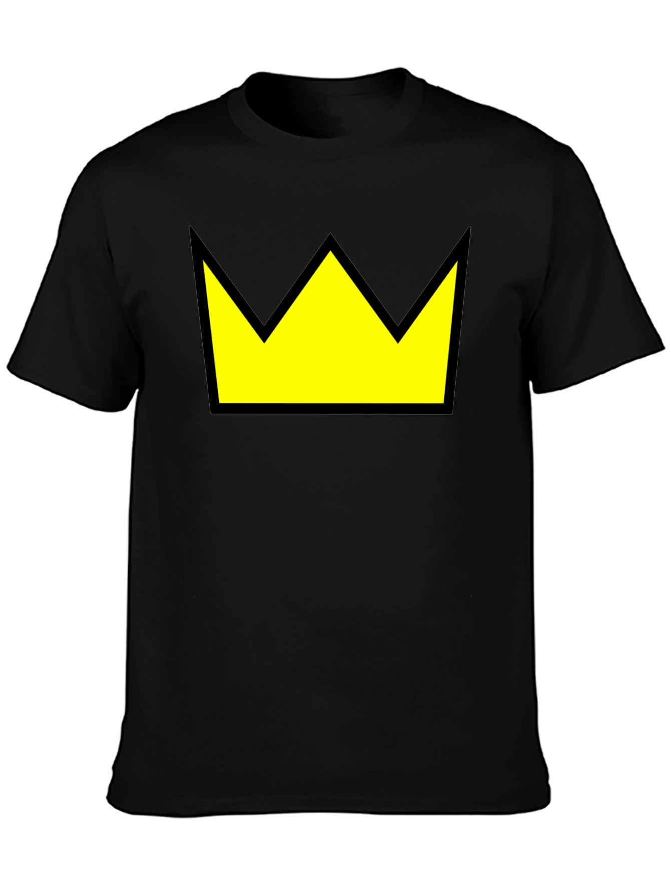 Crown Graphic Tee - Black Cotton Blend