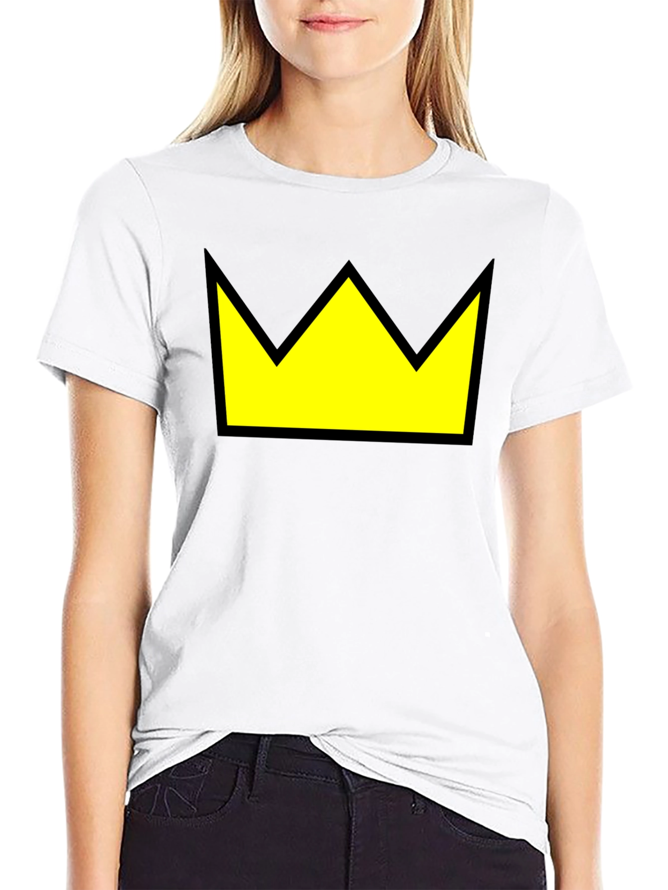 Crown Graphic Tee - Black Cotton Blend