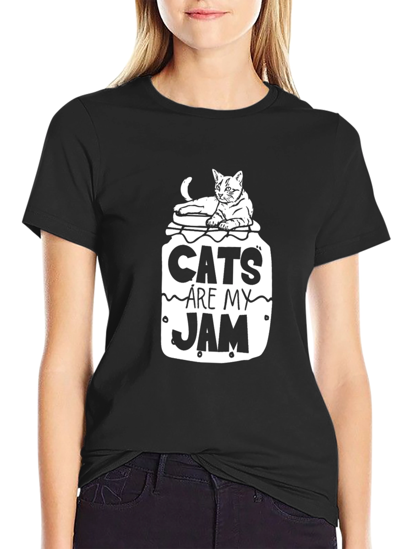 Cats Are My Jam T-Shirt Funny Cat Lover Tee