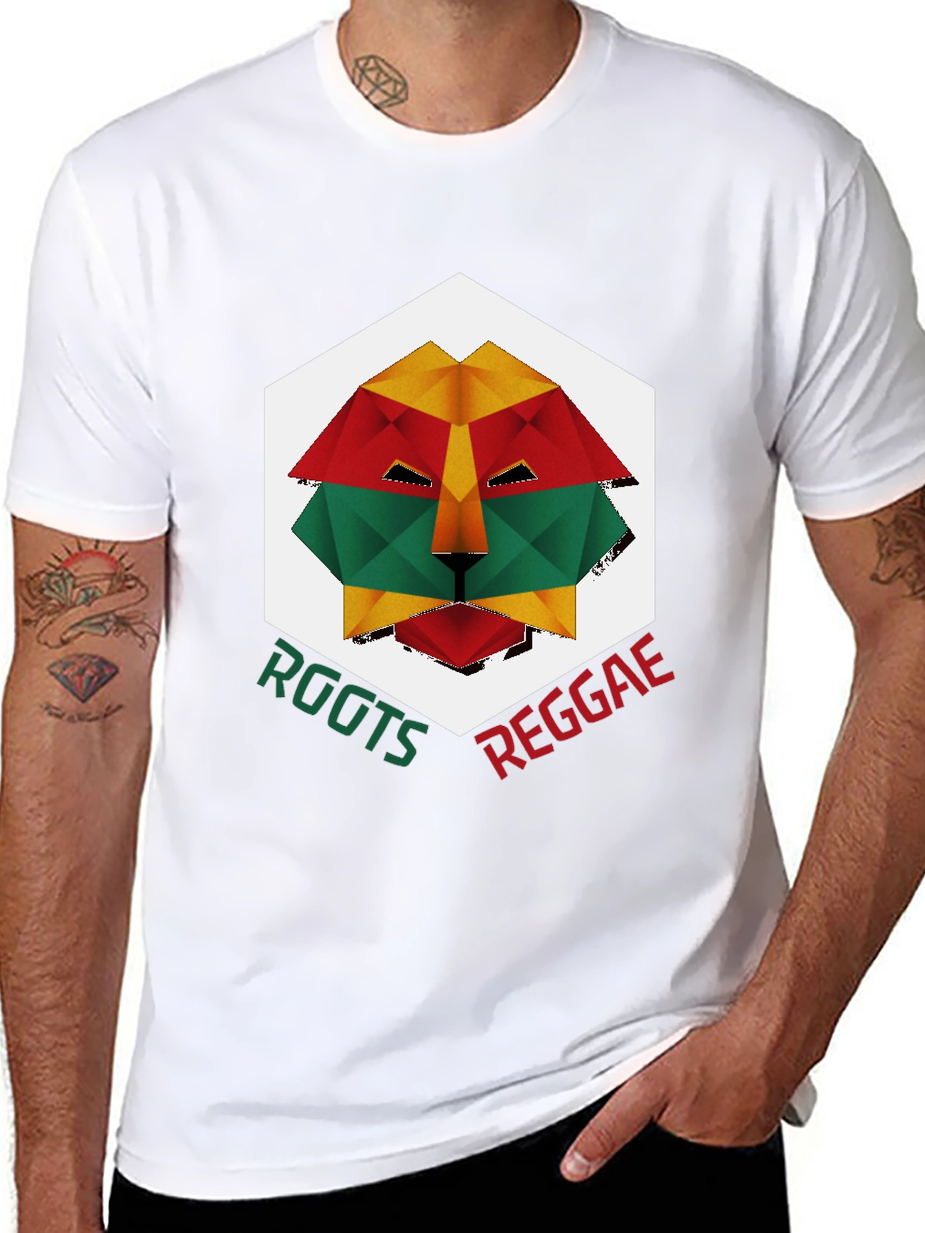 Roots Reggae Lion Graphic T-Shirt