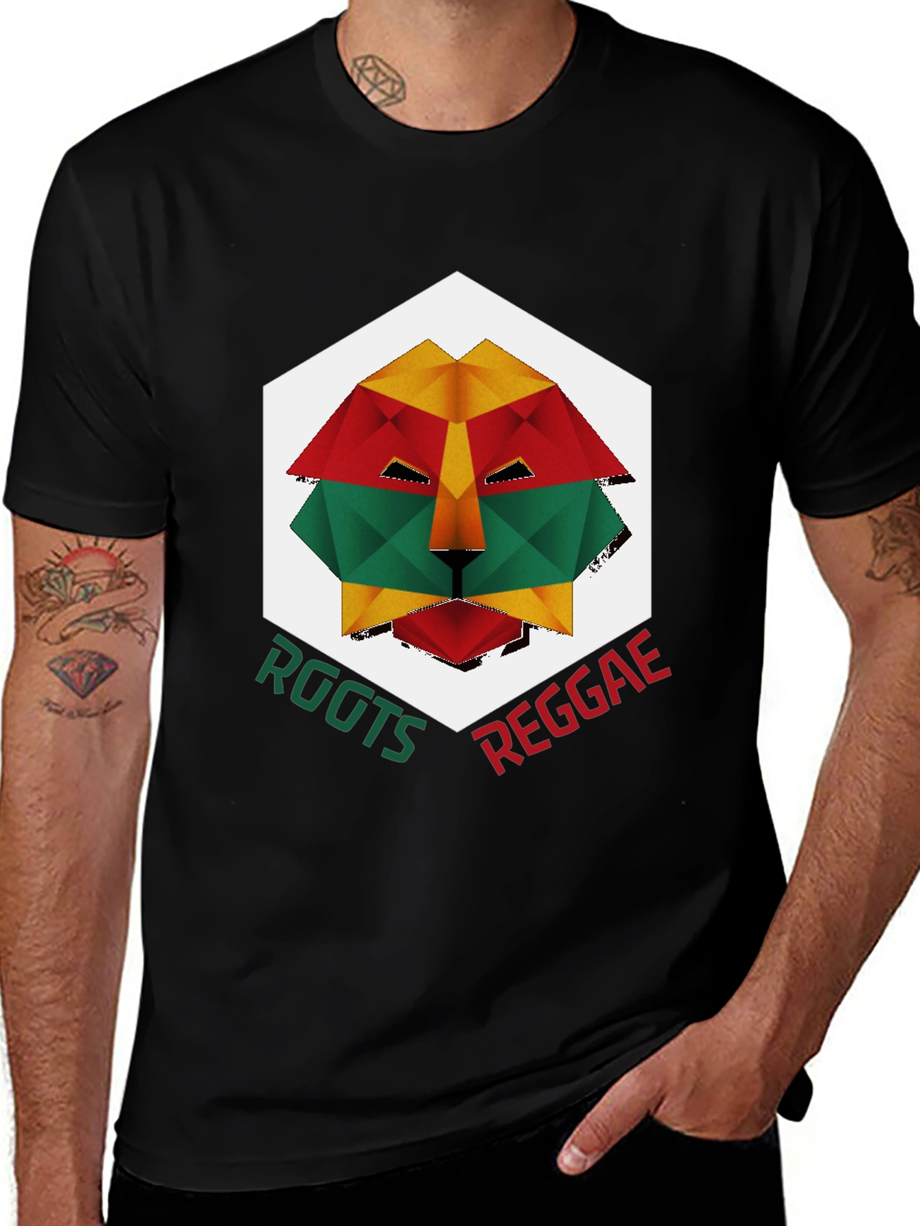 Roots Reggae Lion Graphic T-Shirt