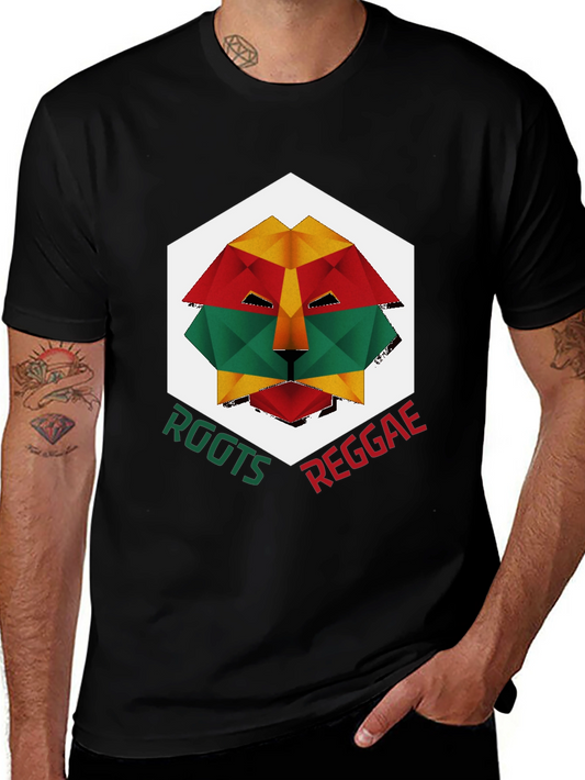 Roots Reggae Lion Graphic T-Shirt