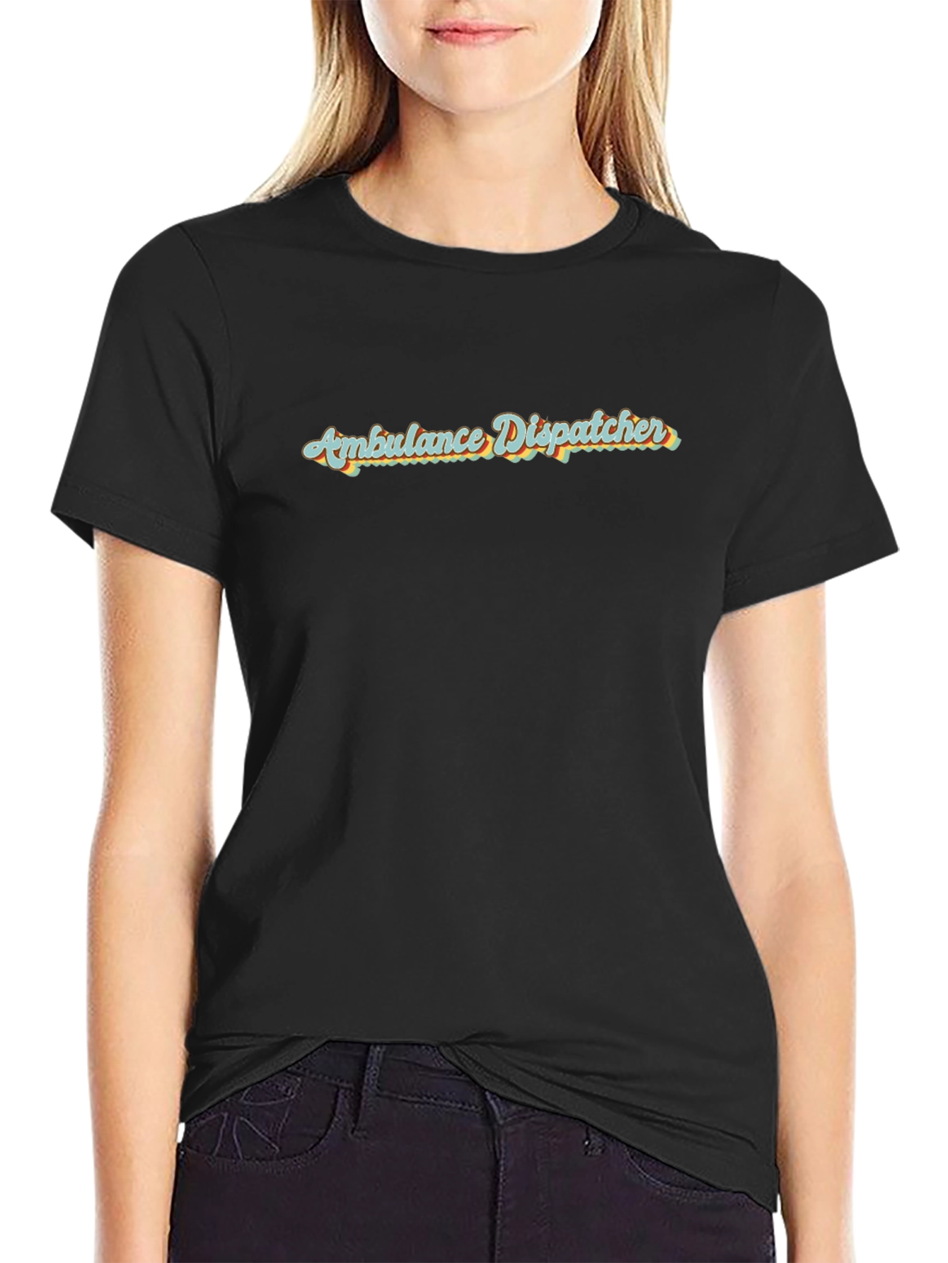 Ambulance Dispatcher Retro Graphic Tee - Black