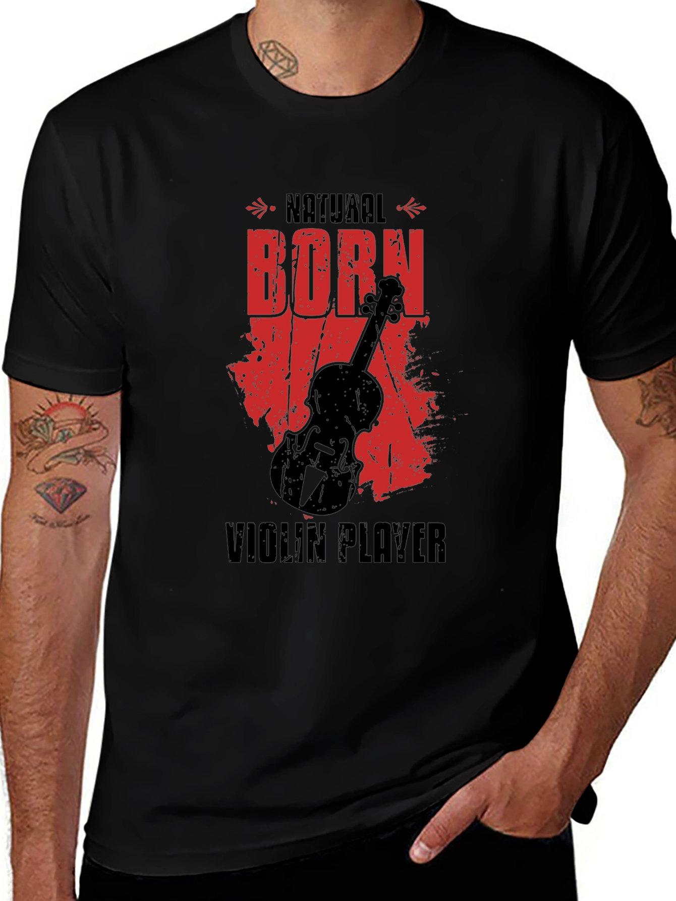 Natural Born Violin Player Graphic T-Shirt