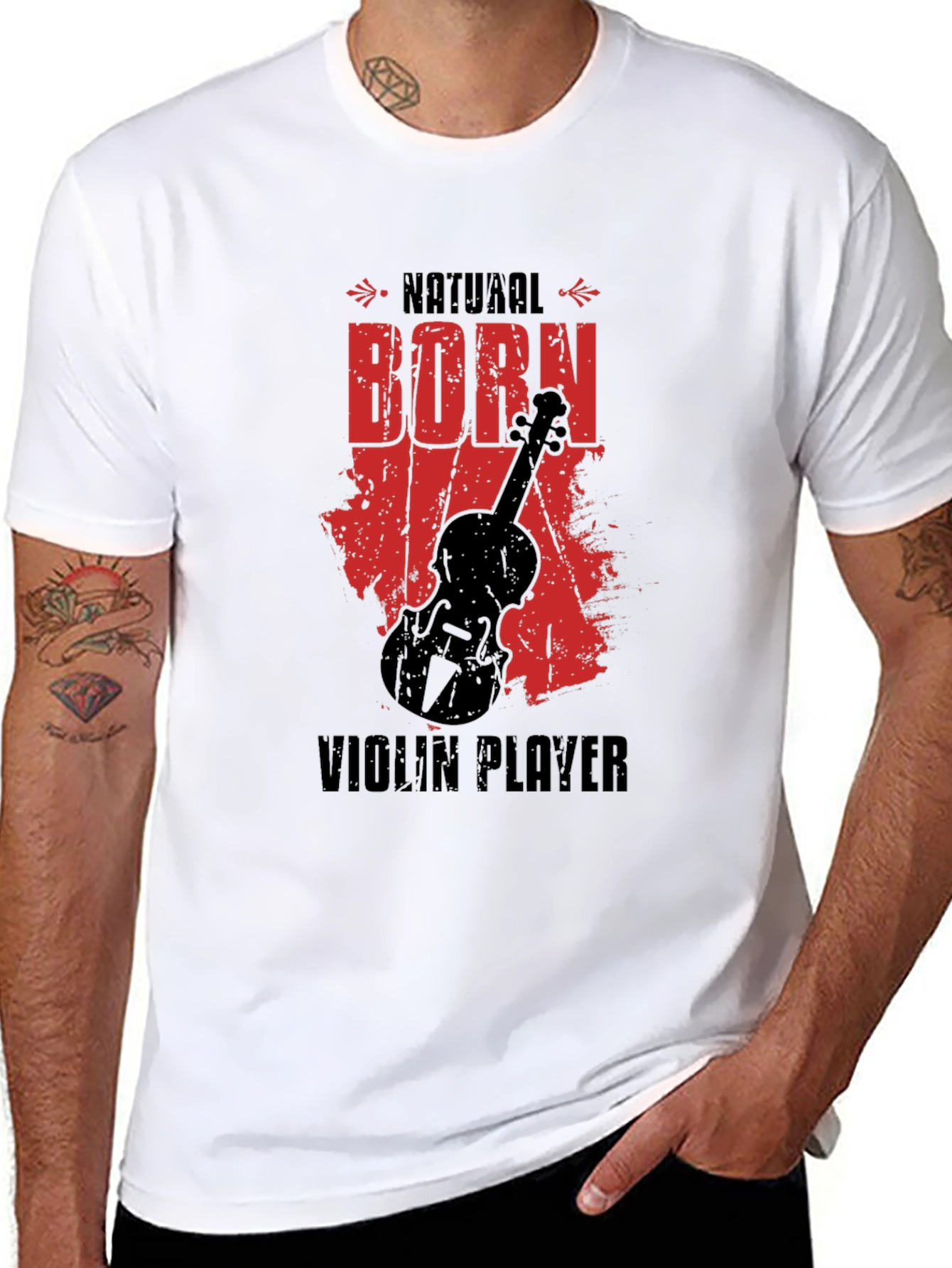 Natural Born Violin Player Graphic T-Shirt