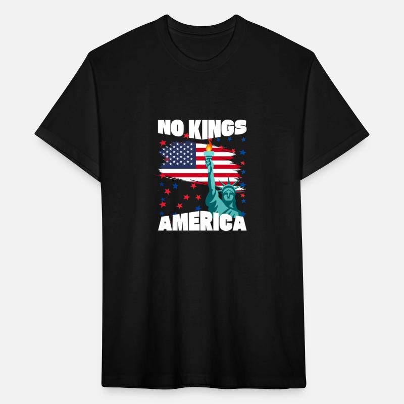 No Kings America protest, Liberty & US Flag Design