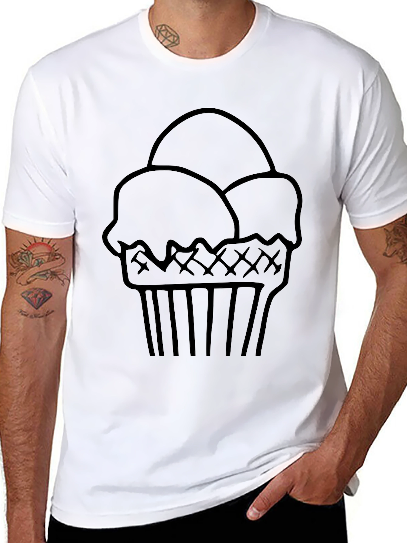 Ice Cream Cone Graphic Tee - Cool Casual Style