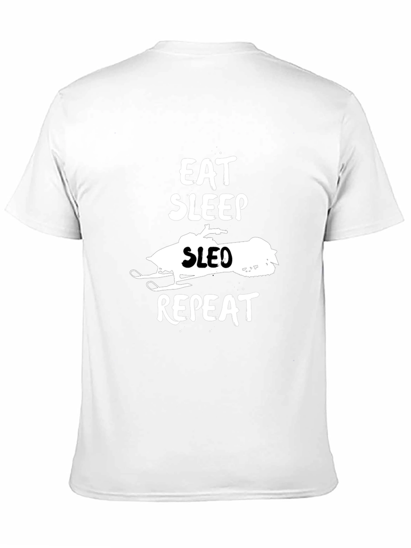 Eat Sleep Sled Repeat Graphic Tee - Black