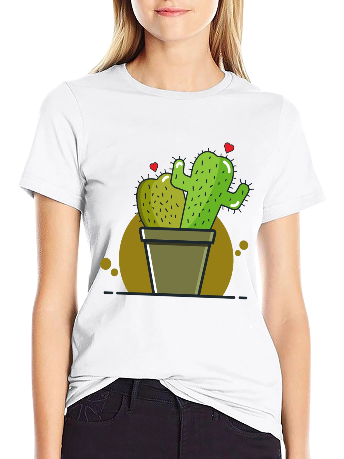 Cactus Love T-Shirt - Black Graphic Tee
