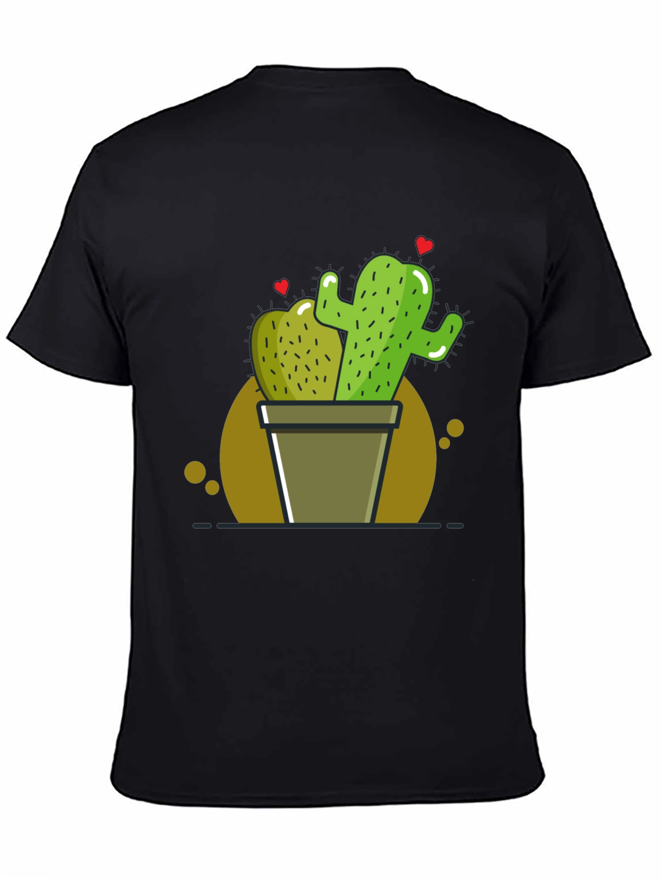 Cactus Love T-Shirt - Black Graphic Tee