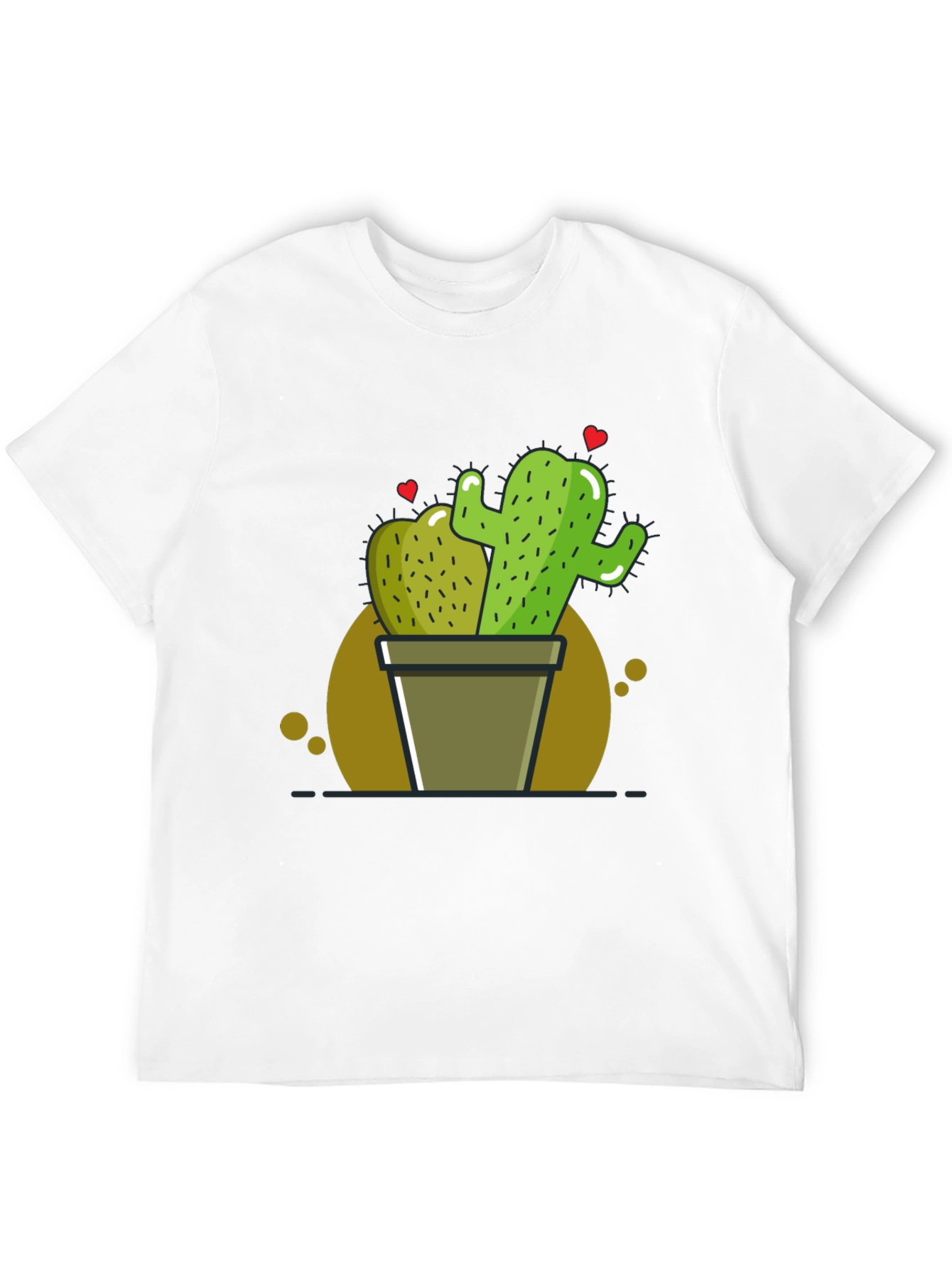Cactus Love T-Shirt - Black Graphic Tee