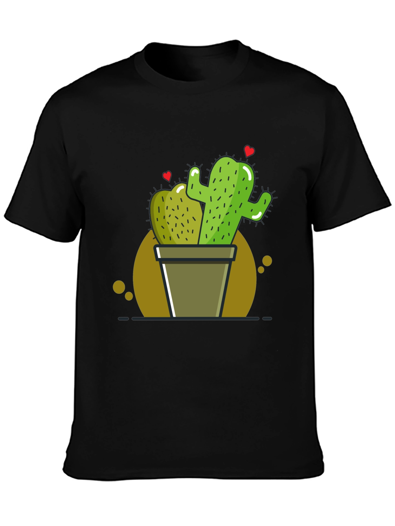 Cactus Love T-Shirt - Black Graphic Tee