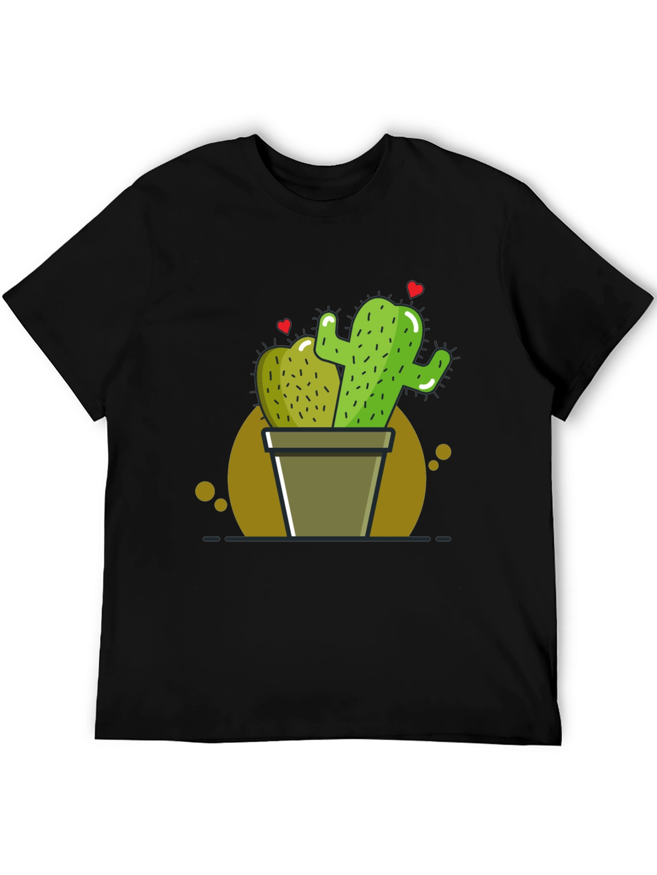 Cactus Love T-Shirt - Black Graphic Tee