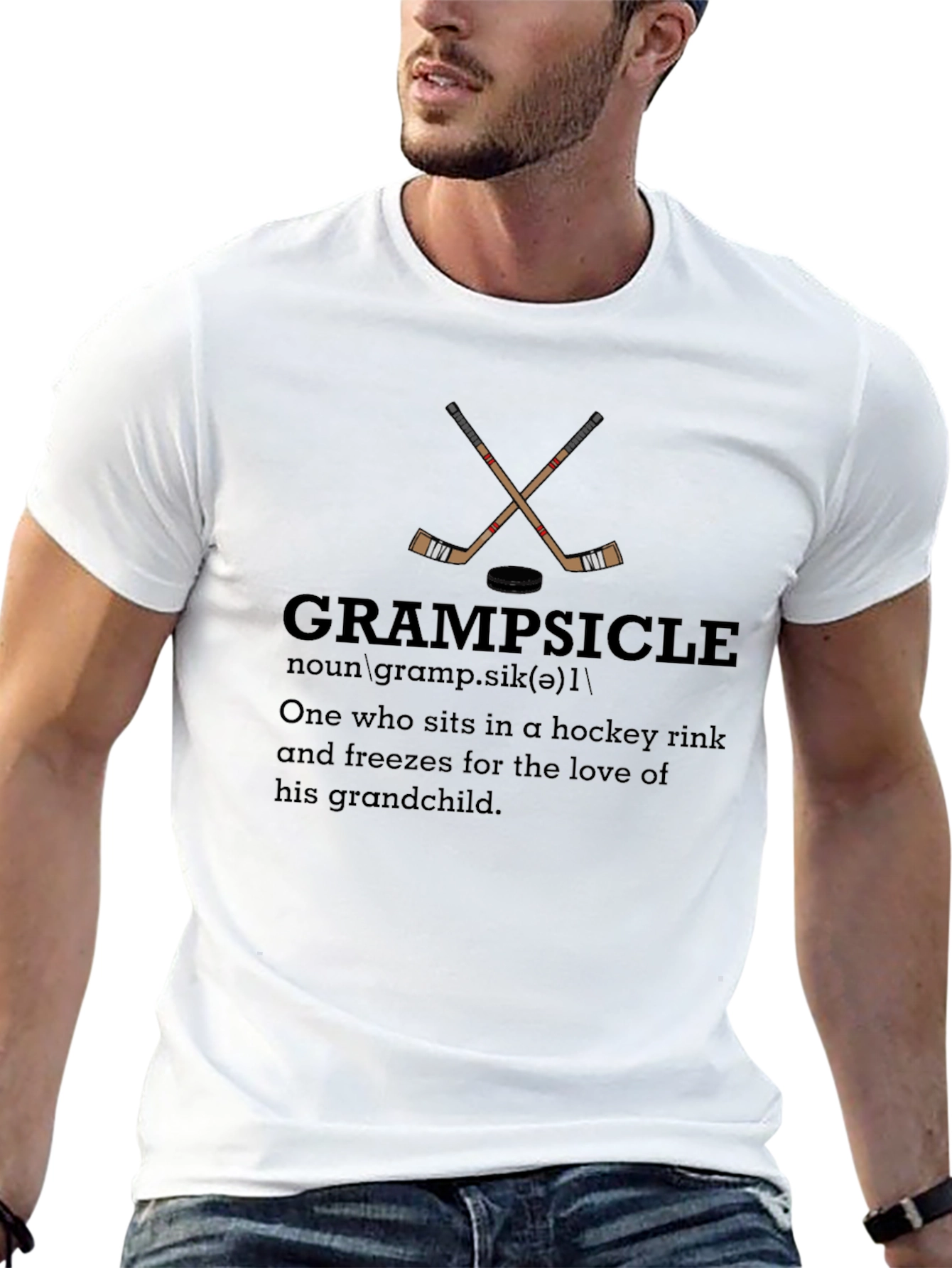 Grampsicle Hockey T-Shirt - Grandfather Gift
