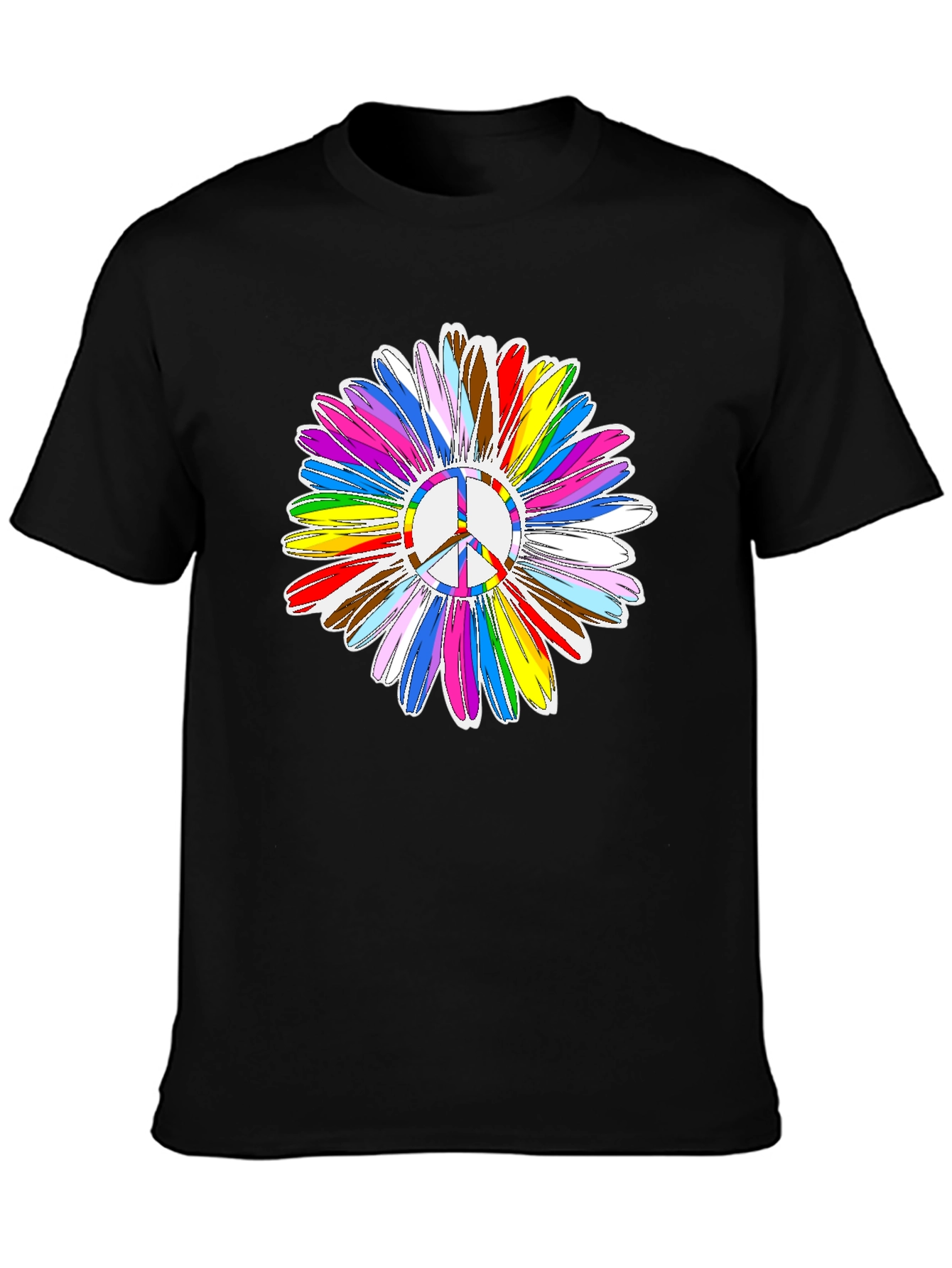 Peace Sign Flower Graphic Tee