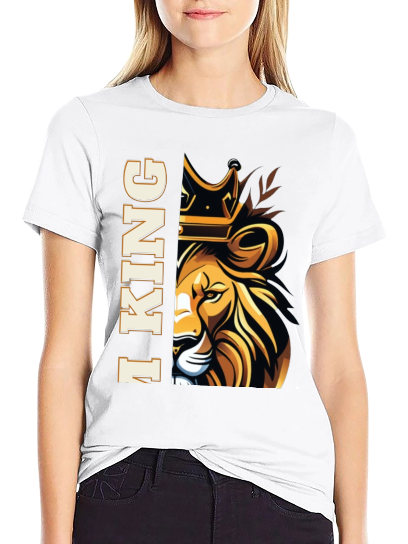 I King Lion Graphic Tee - Mens Black T-Shirt