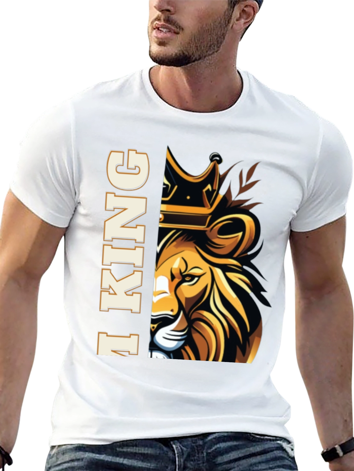 I King Lion Graphic Tee - Mens Black T-Shirt