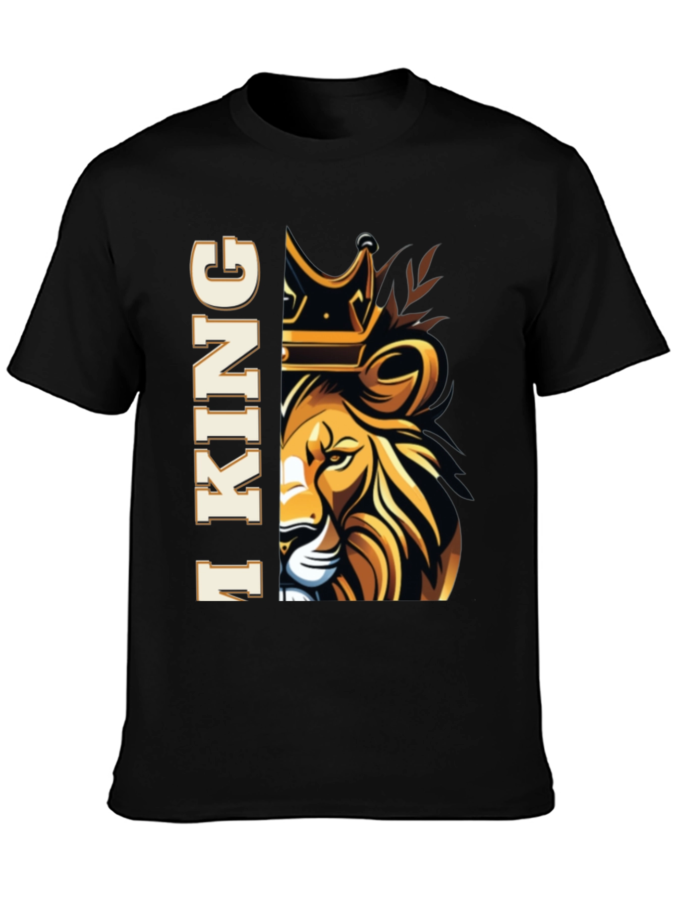 I King Lion Graphic Tee - Mens Black T-Shirt