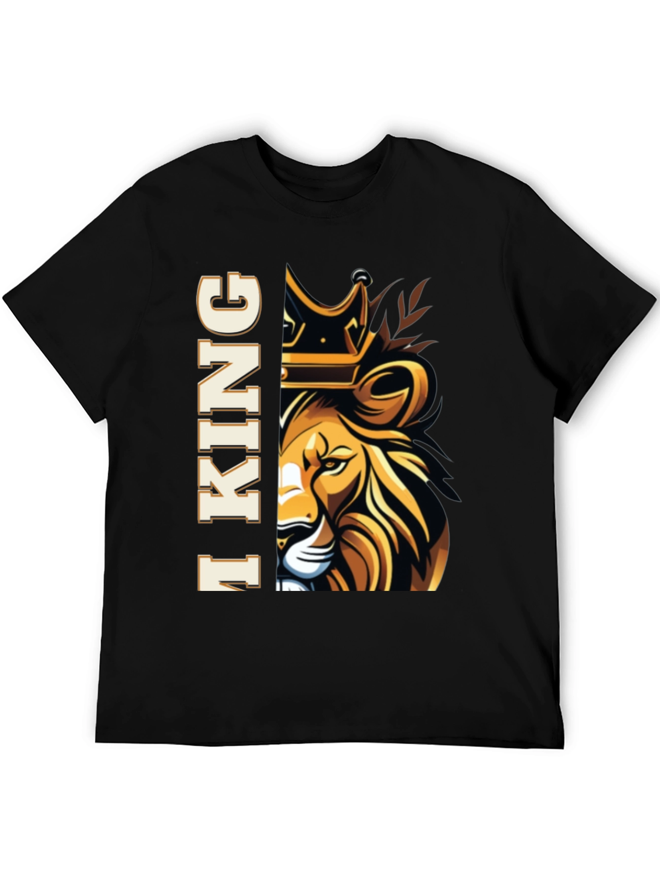 I King Lion Graphic Tee - Mens Black T-Shirt