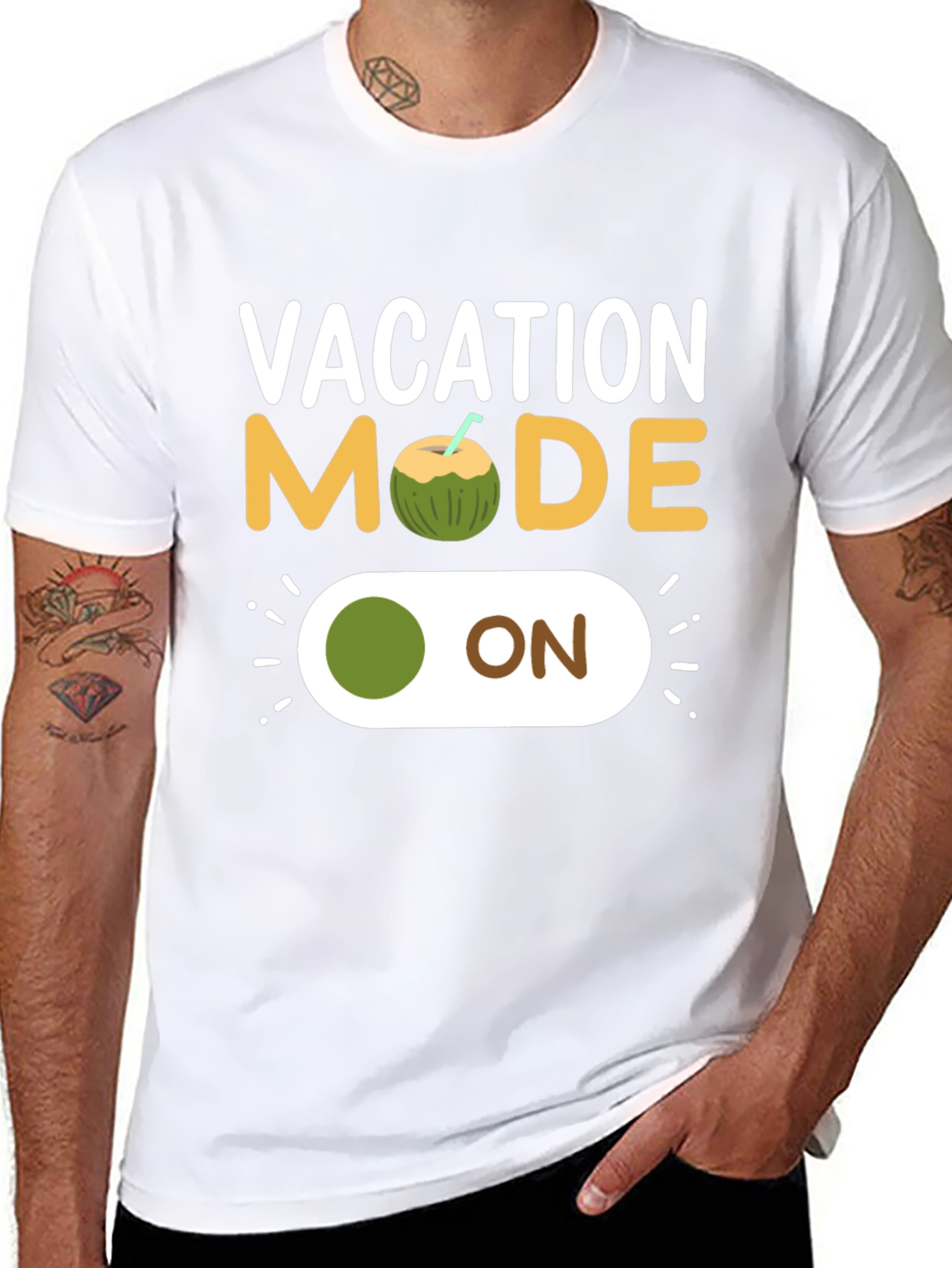 Vacation Mode Coconut On T-Shirt