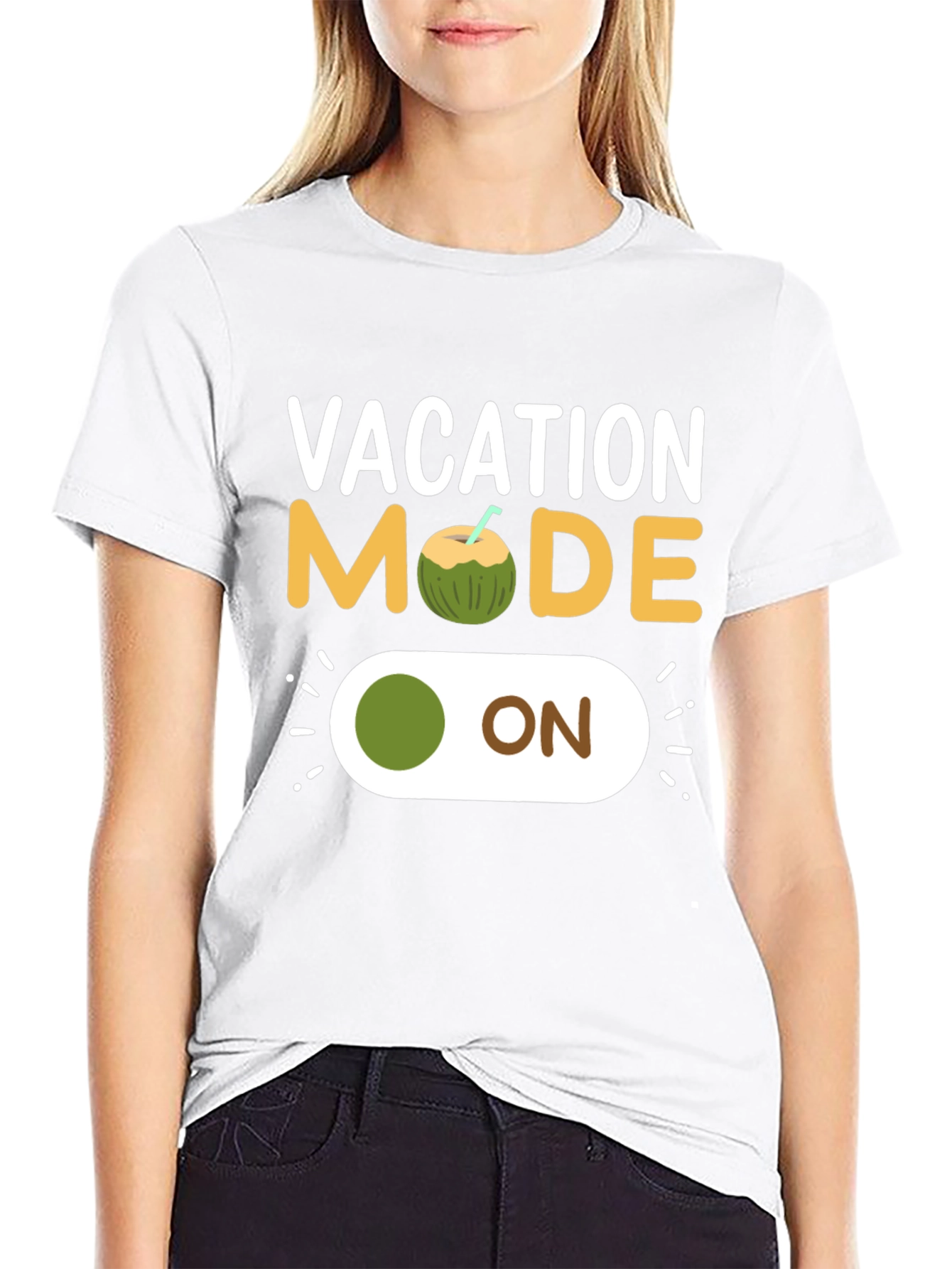 Vacation Mode Coconut On T-Shirt