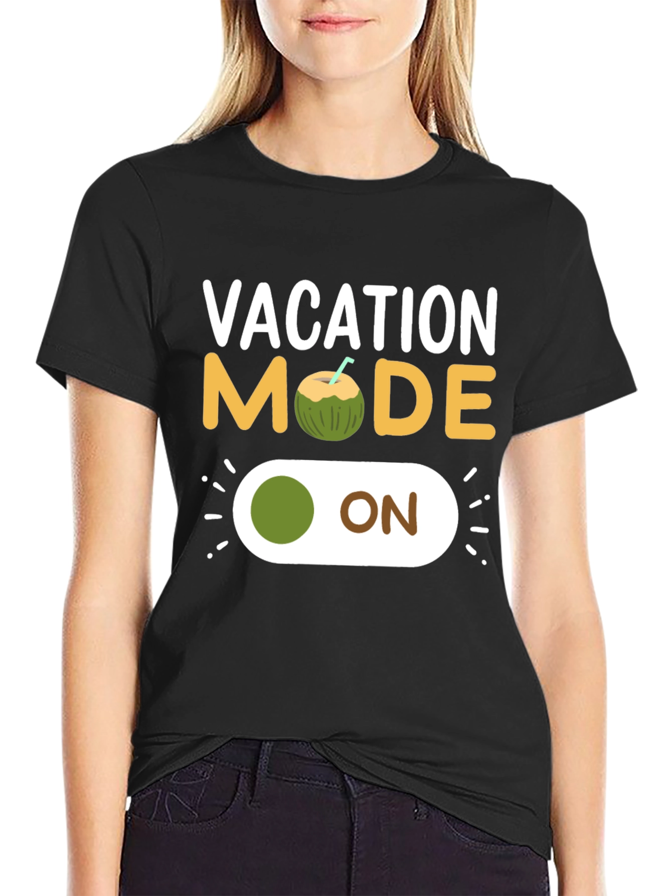 Vacation Mode Coconut On T-Shirt
