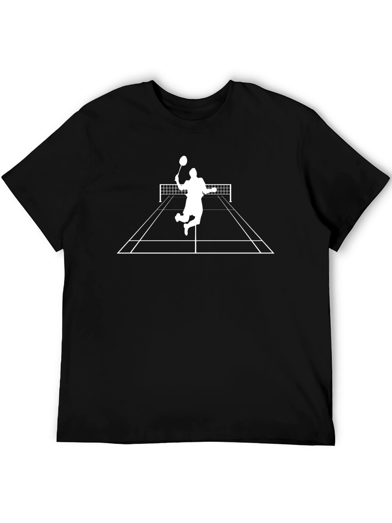 Badminton Smash Graphic Tee - Black